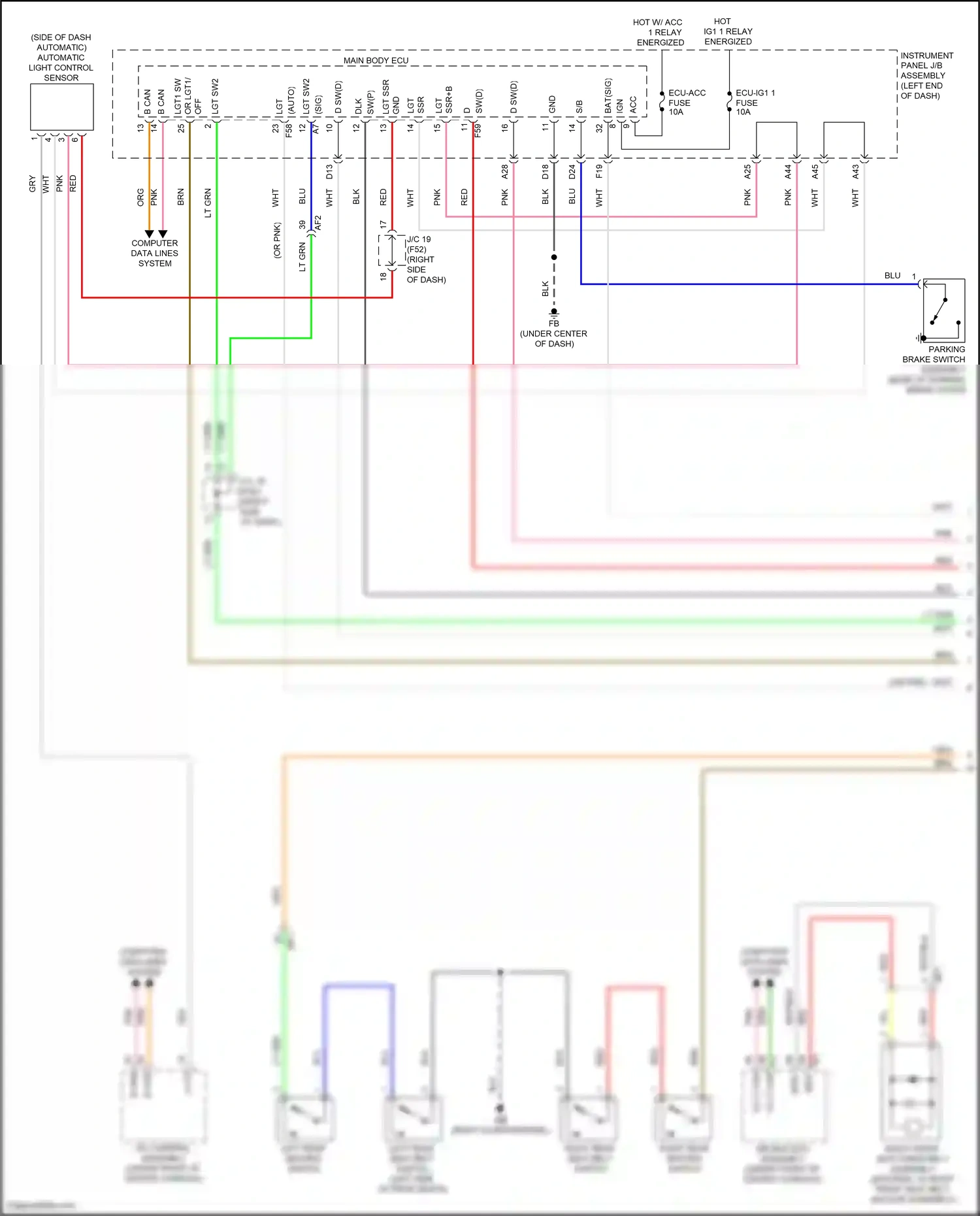 Toyota GR86 I (2021-2024) automatic light control sensor wiring diagram  (3 of 3)