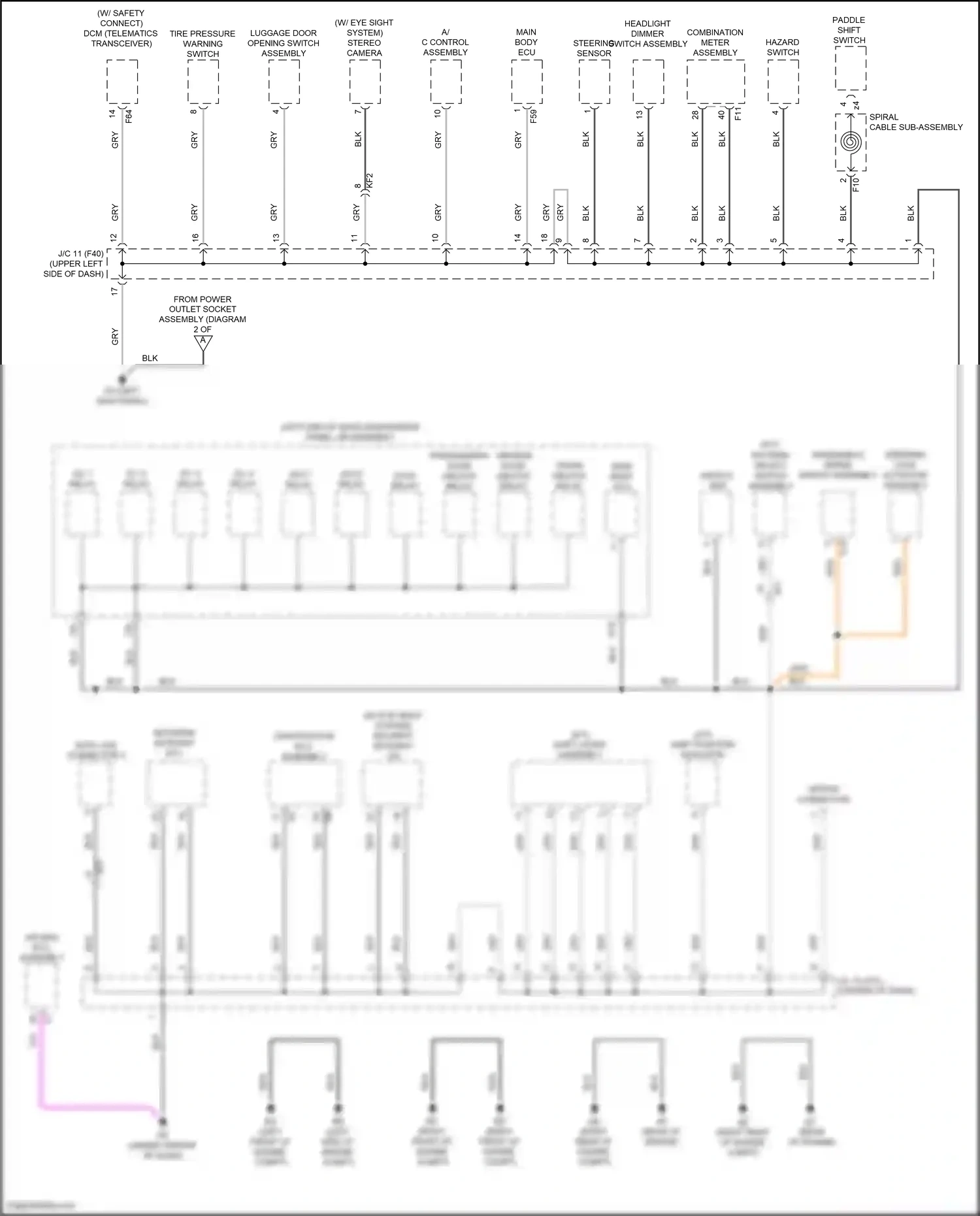 Toyota GR86 I (2021-2024) pattern select switch assembly wiring diagram  (2 of 4)