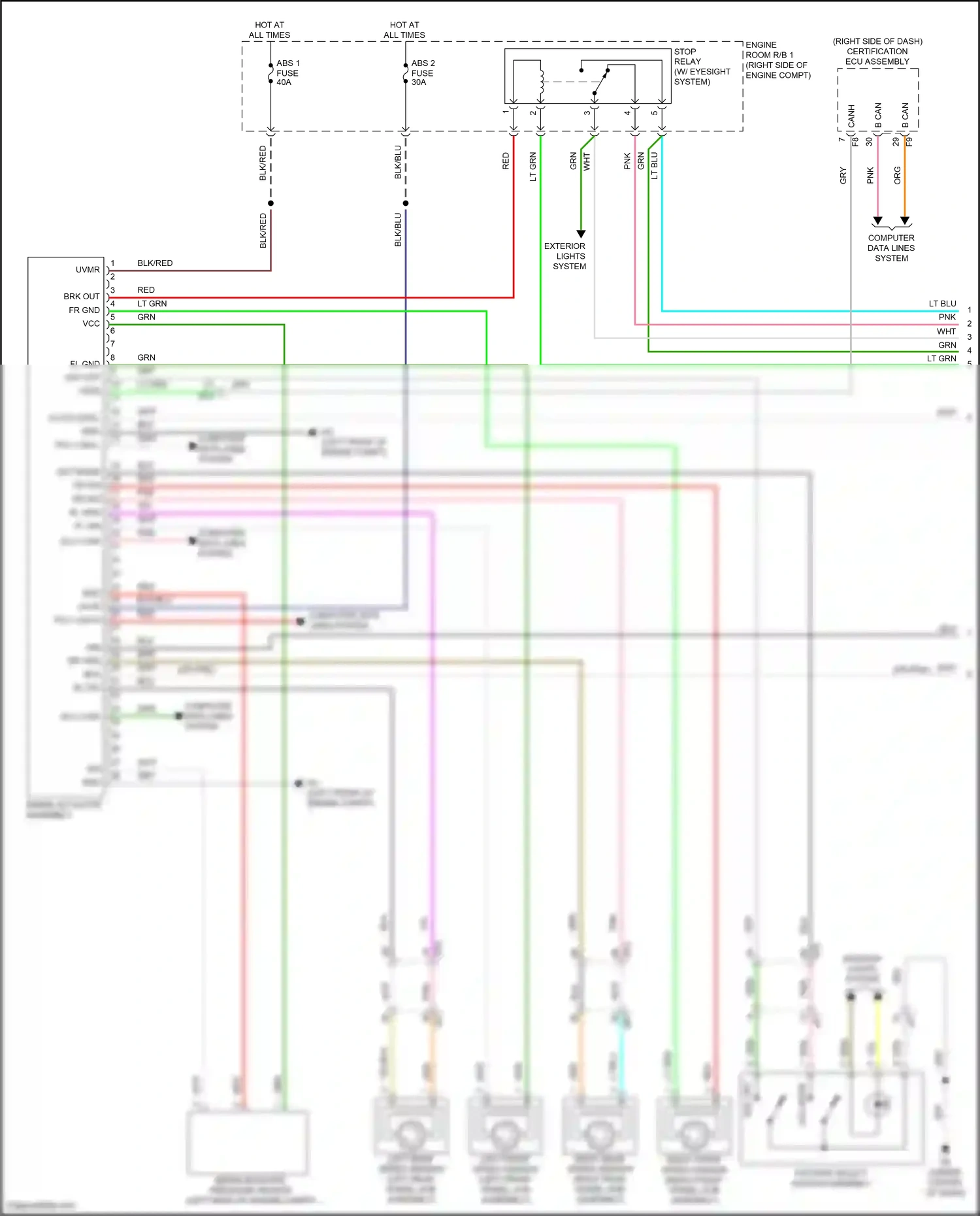 Toyota GR86 I (2021-2024) pattern select switch assembly wiring diagram  (1 of 4)