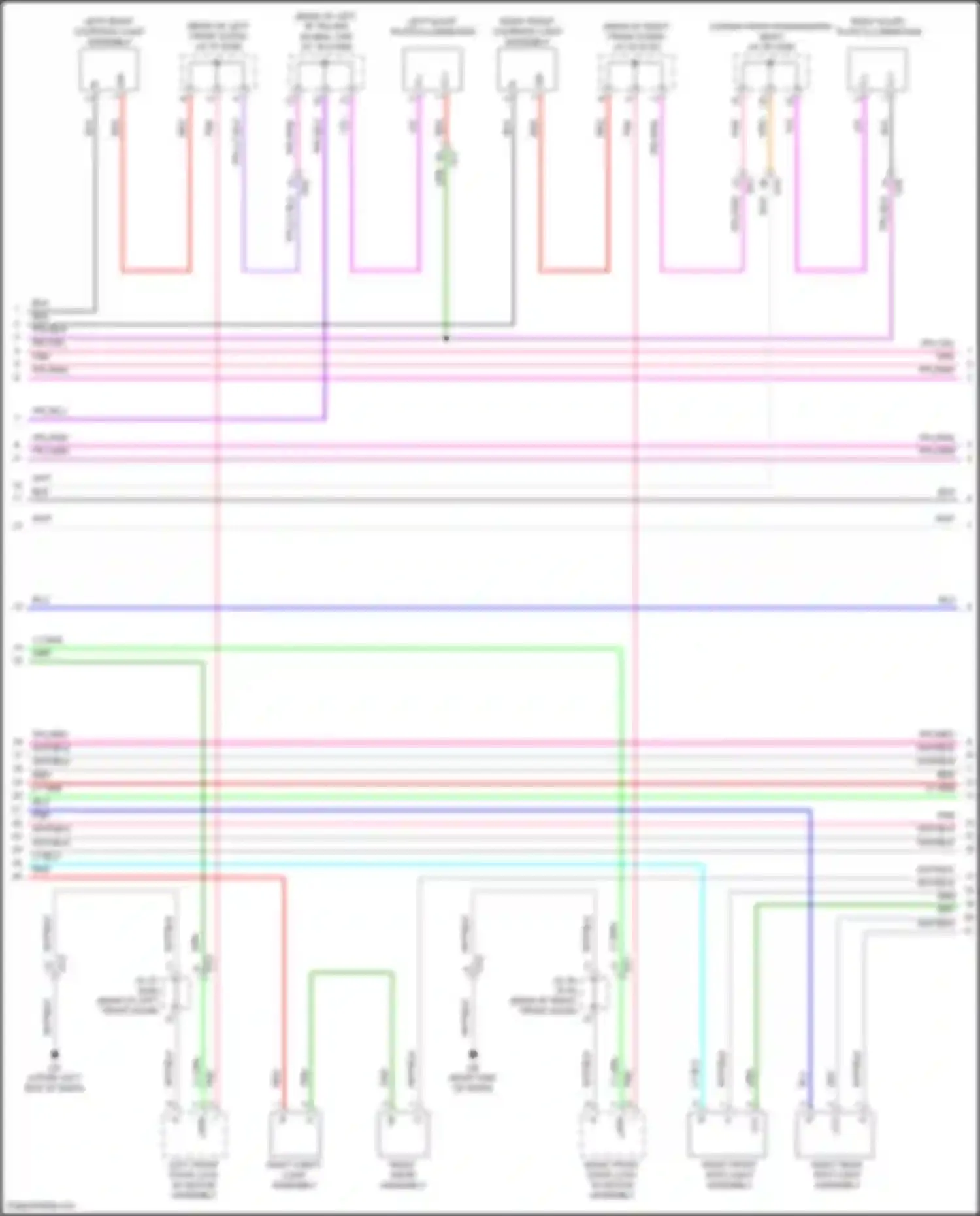 Grand Highlander Toyota I (2023-2024): Courtesy lamps circuit (2 of 5)