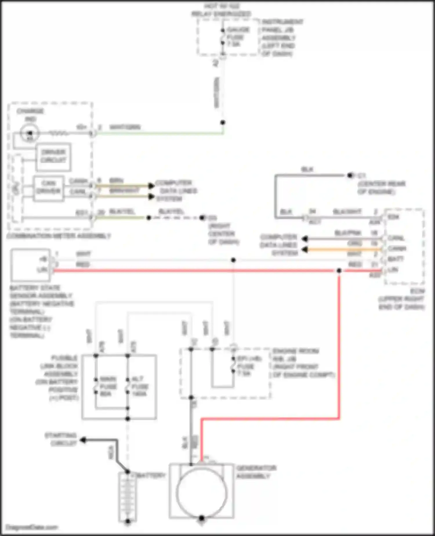 GT86 Toyota I facelift (2016-2024): Charging circuit