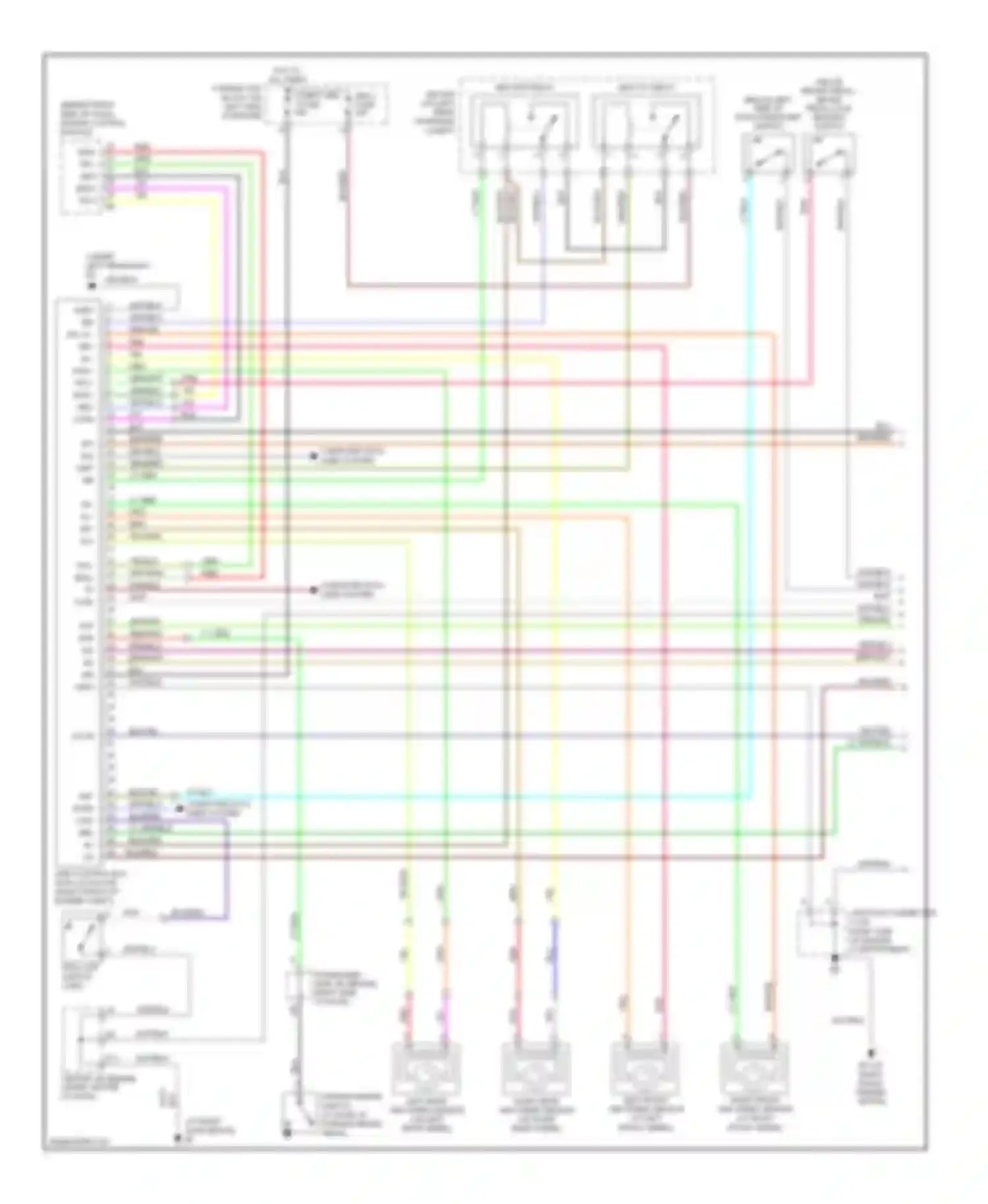 Highlander Toyota I facelift (2003-2007): Anti-lock brakes circuit (1 of 2)