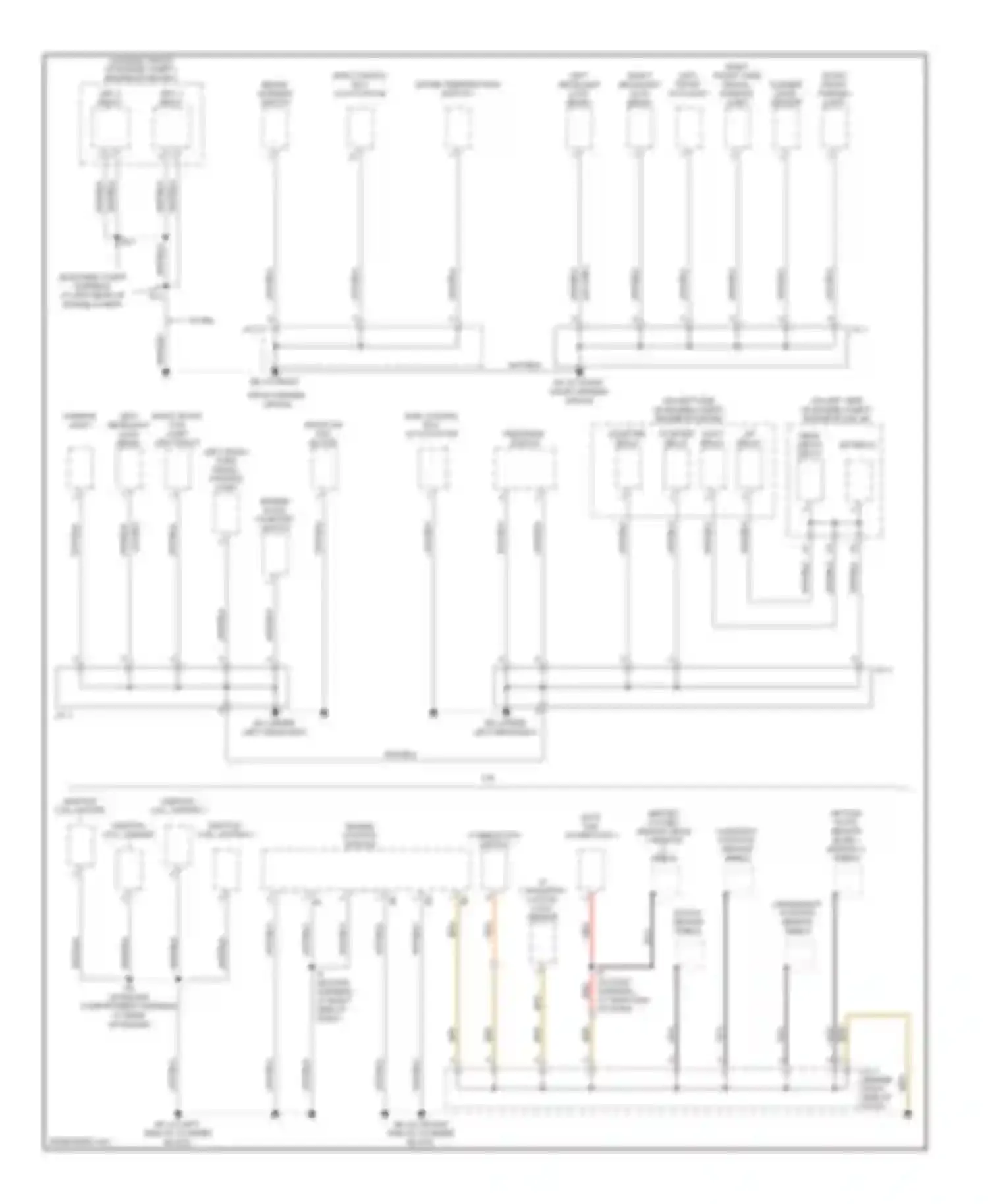 Highlander Toyota I facelift (2003-2007): Ground distribution circuit (1 of 4)