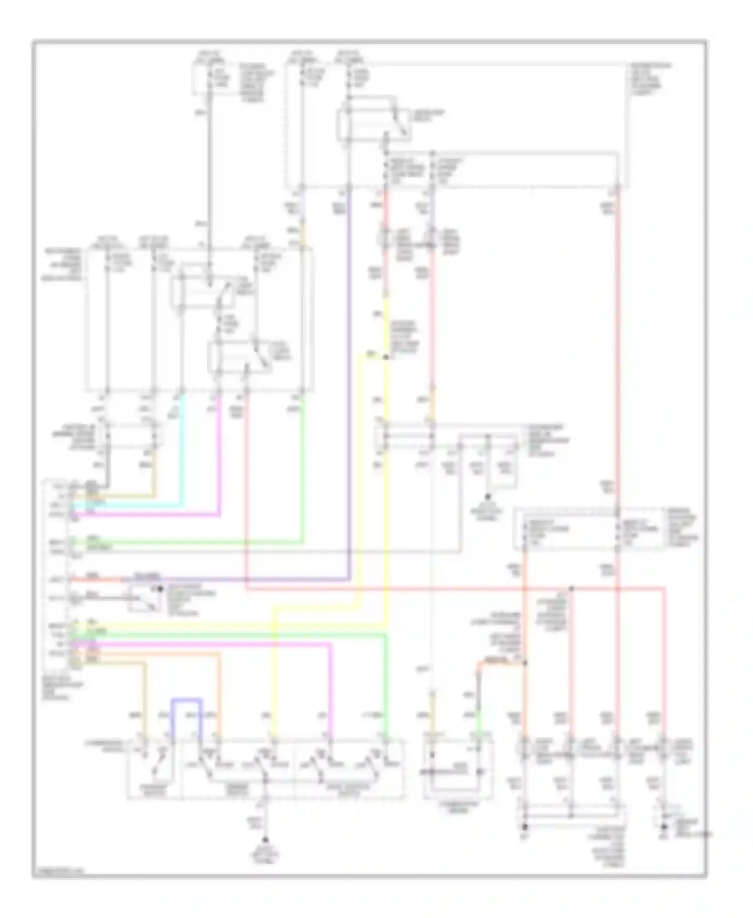 Highlander Toyota I facelift (2003-2007): Headlights circuit, without drl