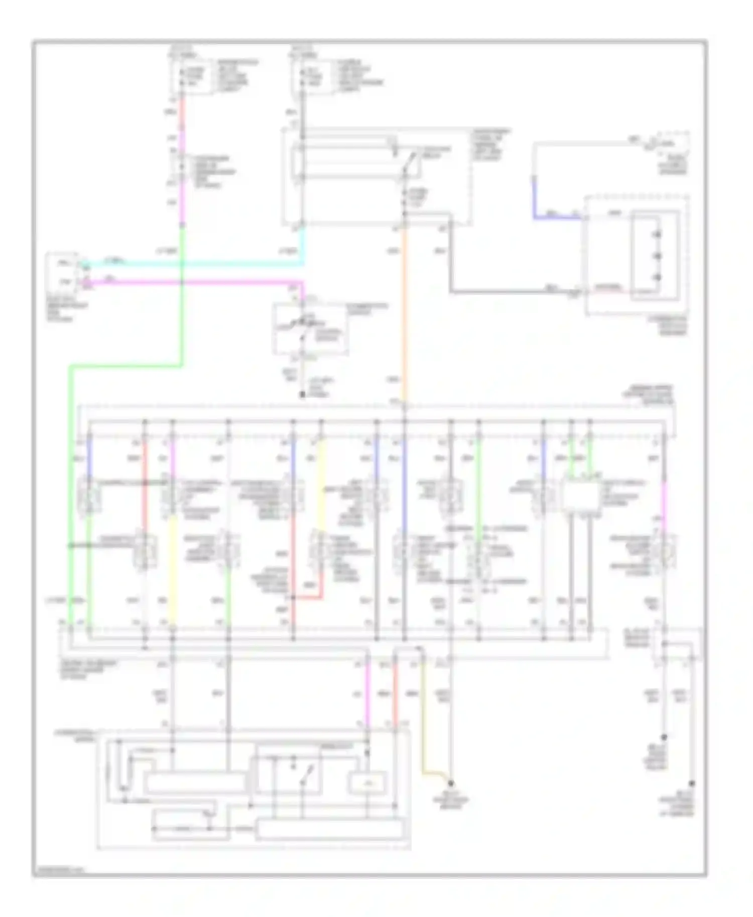 Highlander Toyota I facelift (2003-2007): Instrument illumination circuit