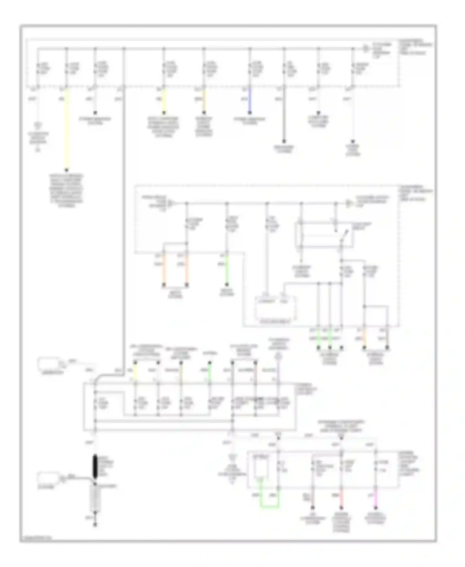 Highlander Toyota I facelift (2003-2007): Power distribution circuit (1 of 4)