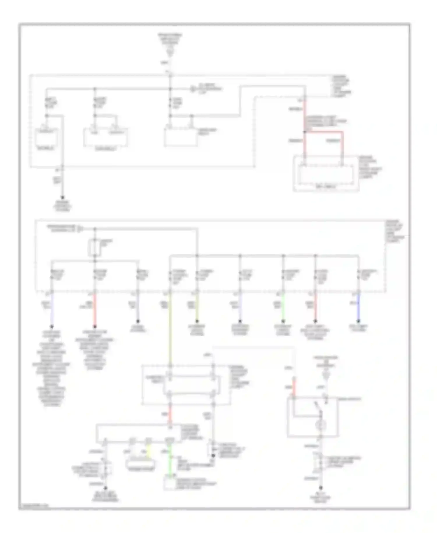 Highlander Toyota I facelift (2003-2007): Power distribution circuit (2 of 4)