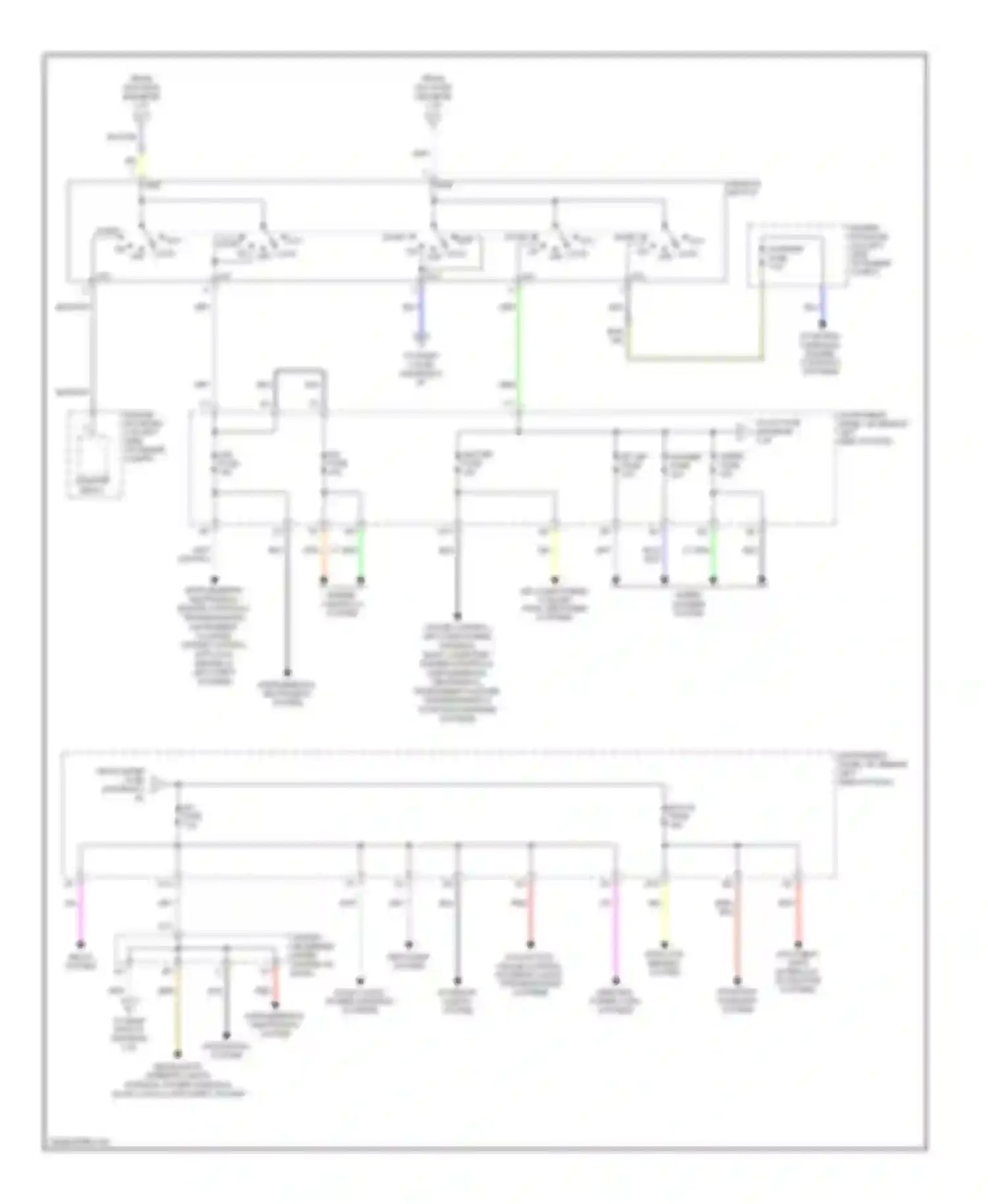 Highlander Toyota I facelift (2003-2007): Power distribution circuit (3 of 4)