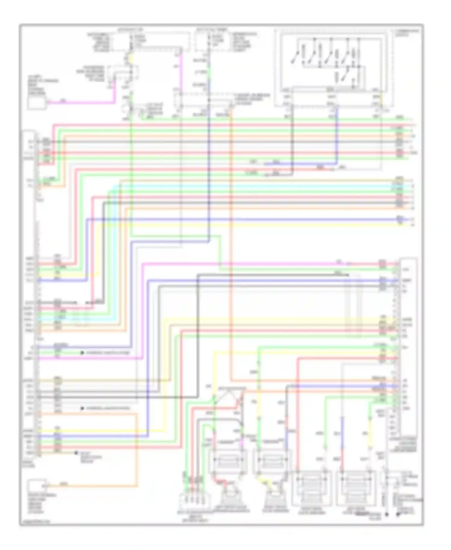 Highlander Toyota I facelift (2003-2007): 8-speaker system circuit (1 of 2)