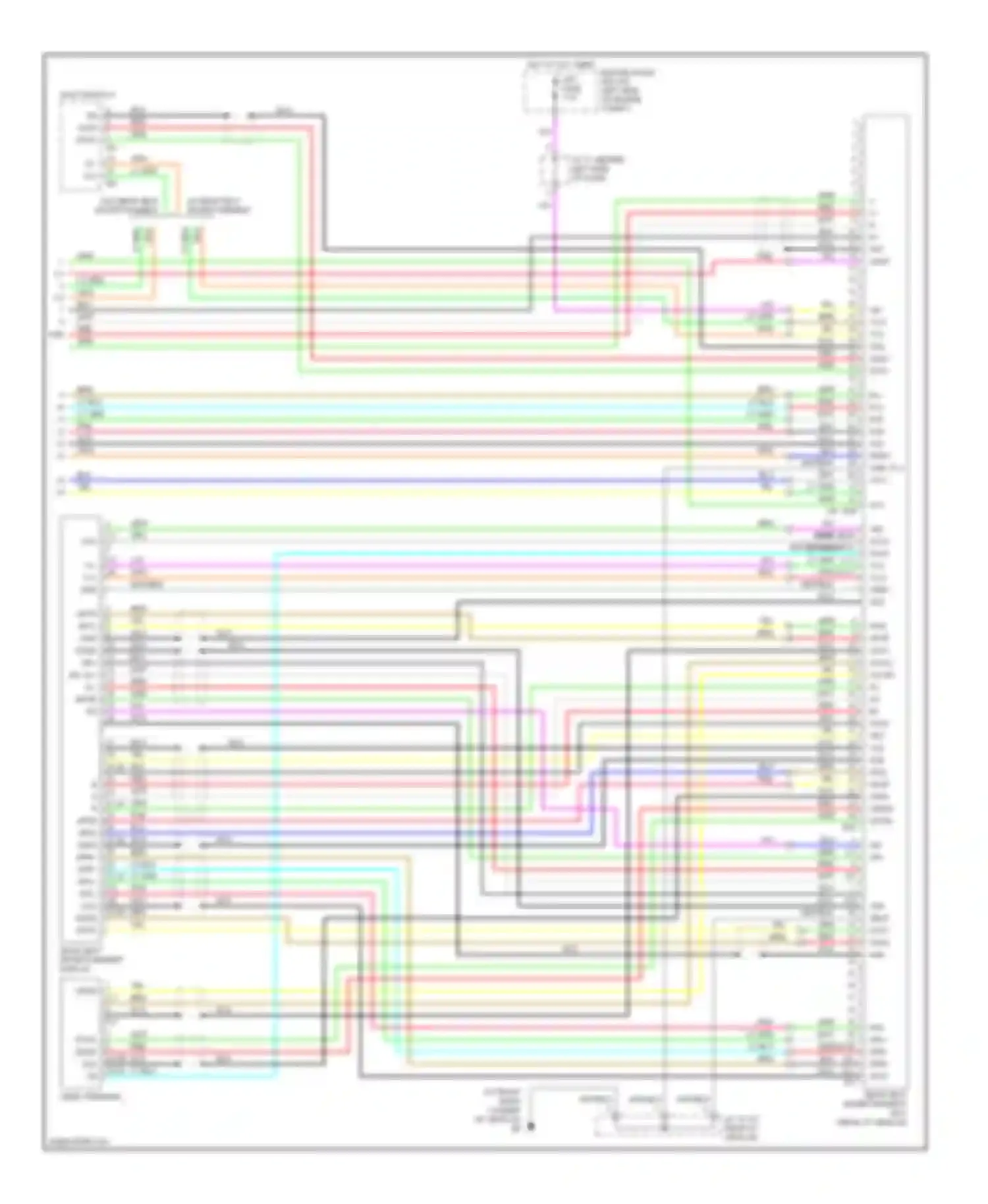 Highlander Toyota I facelift (2003-2007): 8-speaker system circuit (2 of 2)