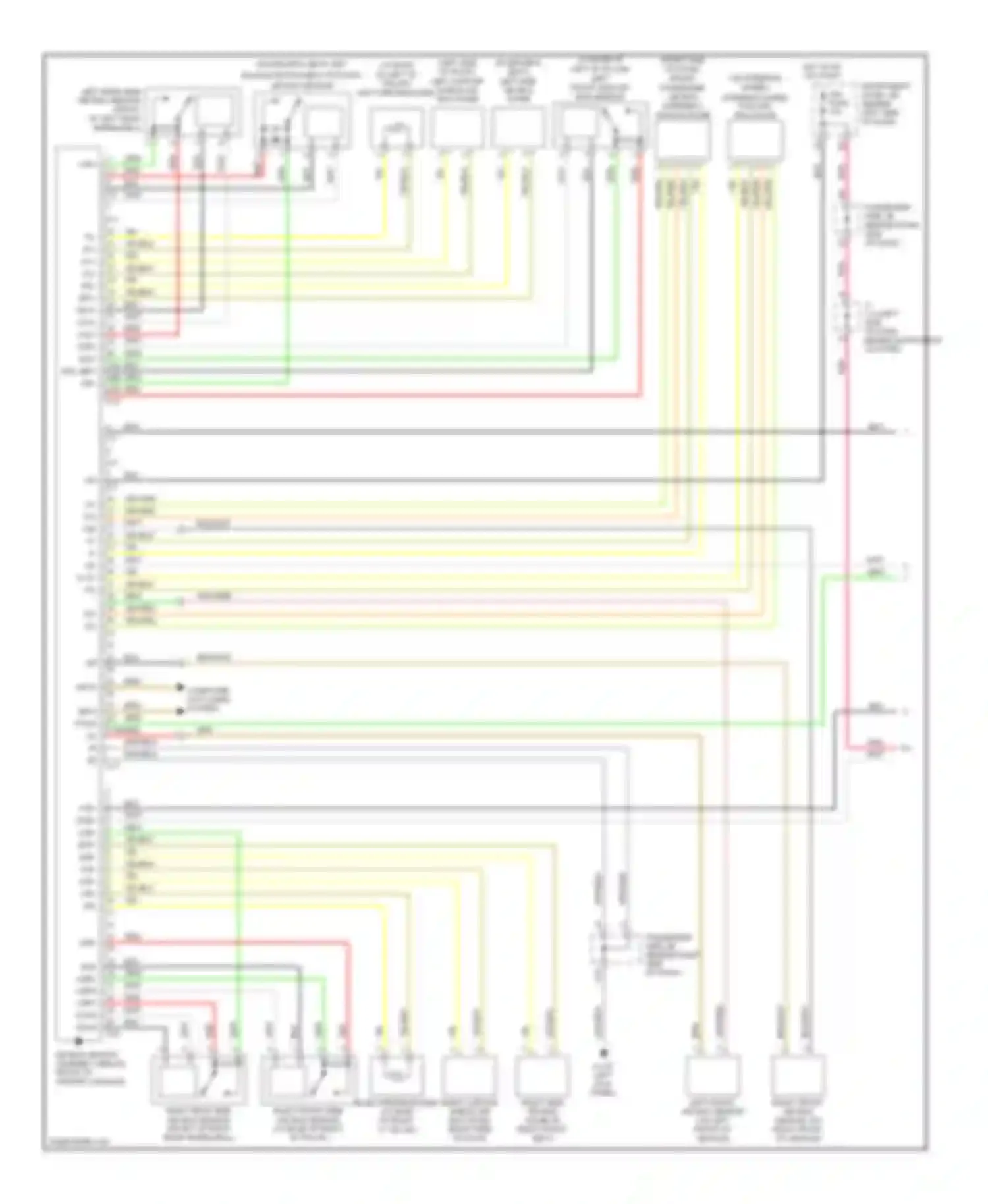 Highlander Toyota I facelift (2003-2007): Supplemental restraints circuit, with side airbag (1 of 2)