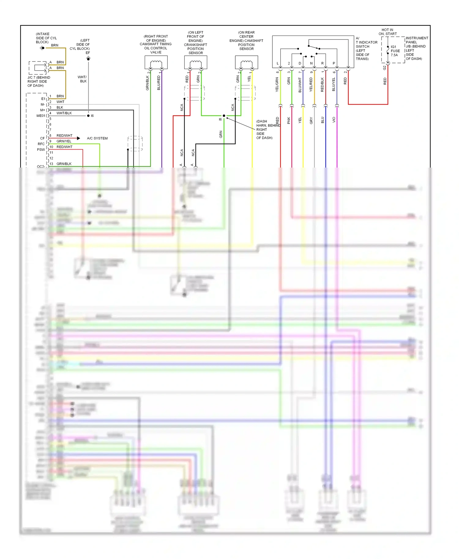Toyota Highlander I facelift (2003-2007) computer data lines system wiring diagram  (5 of 33)
