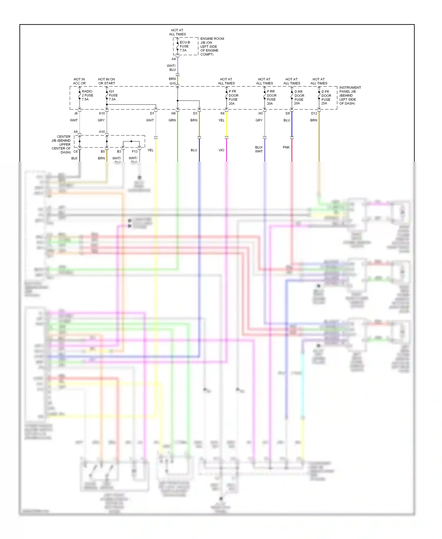 Toyota Highlander I facelift (2003-2007) computer data lines system wiring diagram  (26 of 33)