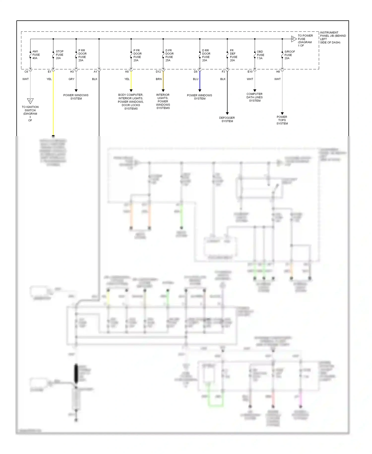 Toyota Highlander I facelift (2003-2007) computer data lines system wiring diagram  (15 of 33)