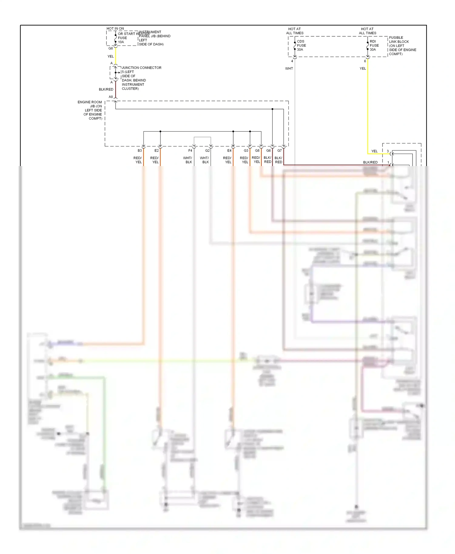Toyota Highlander I facelift (2003-2007) engine controls system wiring diagram  (6 of 10)