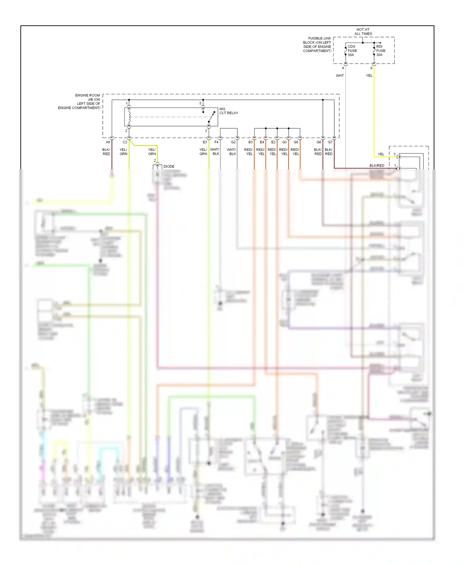Toyota Highlander I facelift (2003-2007) engine controls system wiring diagram  (7 of 10)