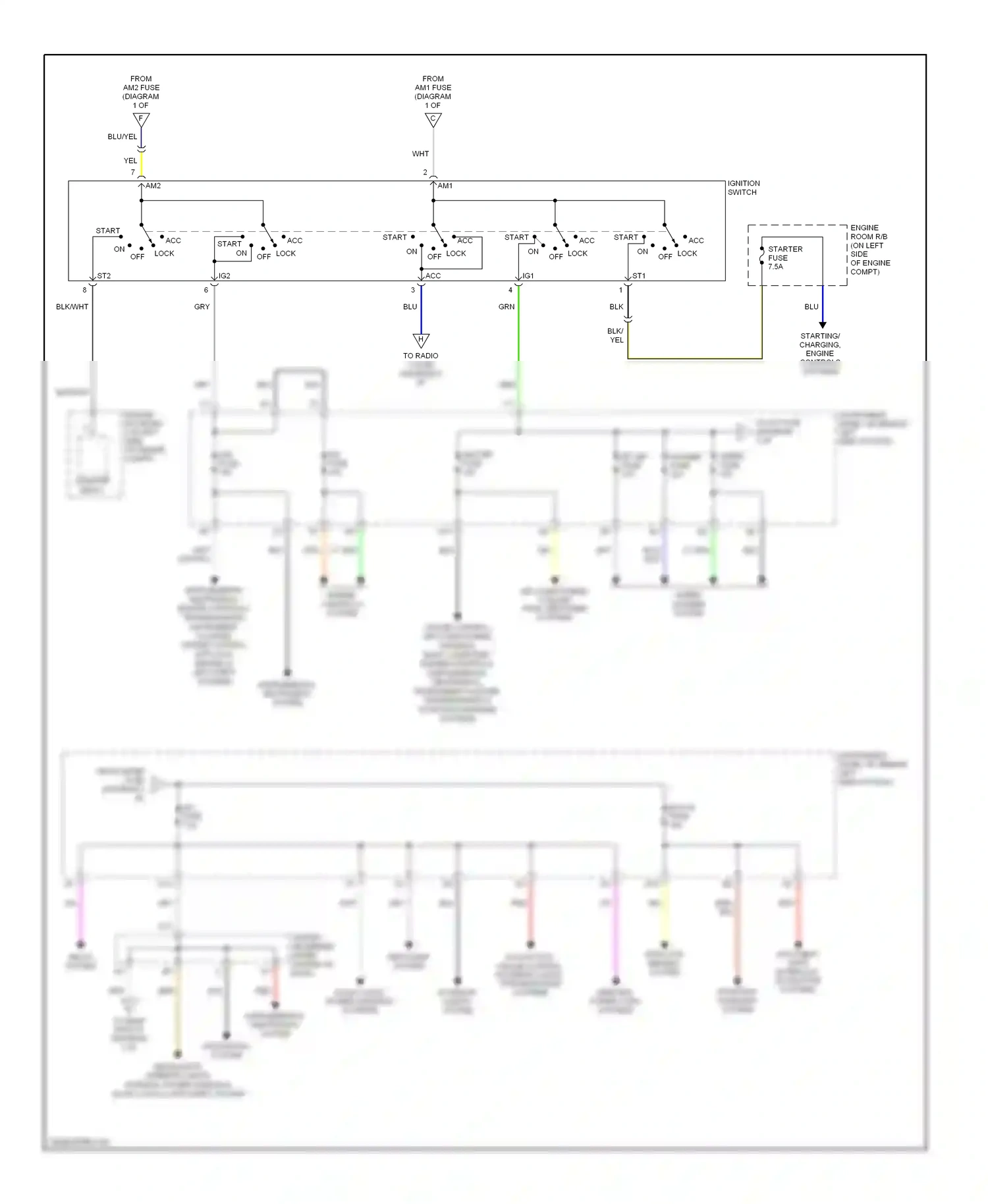 Toyota Highlander I facelift (2003-2007) engine controls system wiring diagram  (10 of 10)