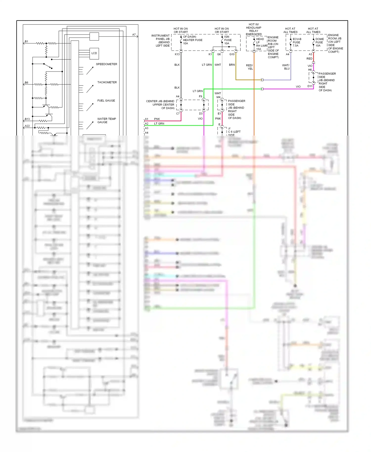 Toyota Highlander I facelift (2003-2007) engine controls system wiring diagram  (8 of 10)