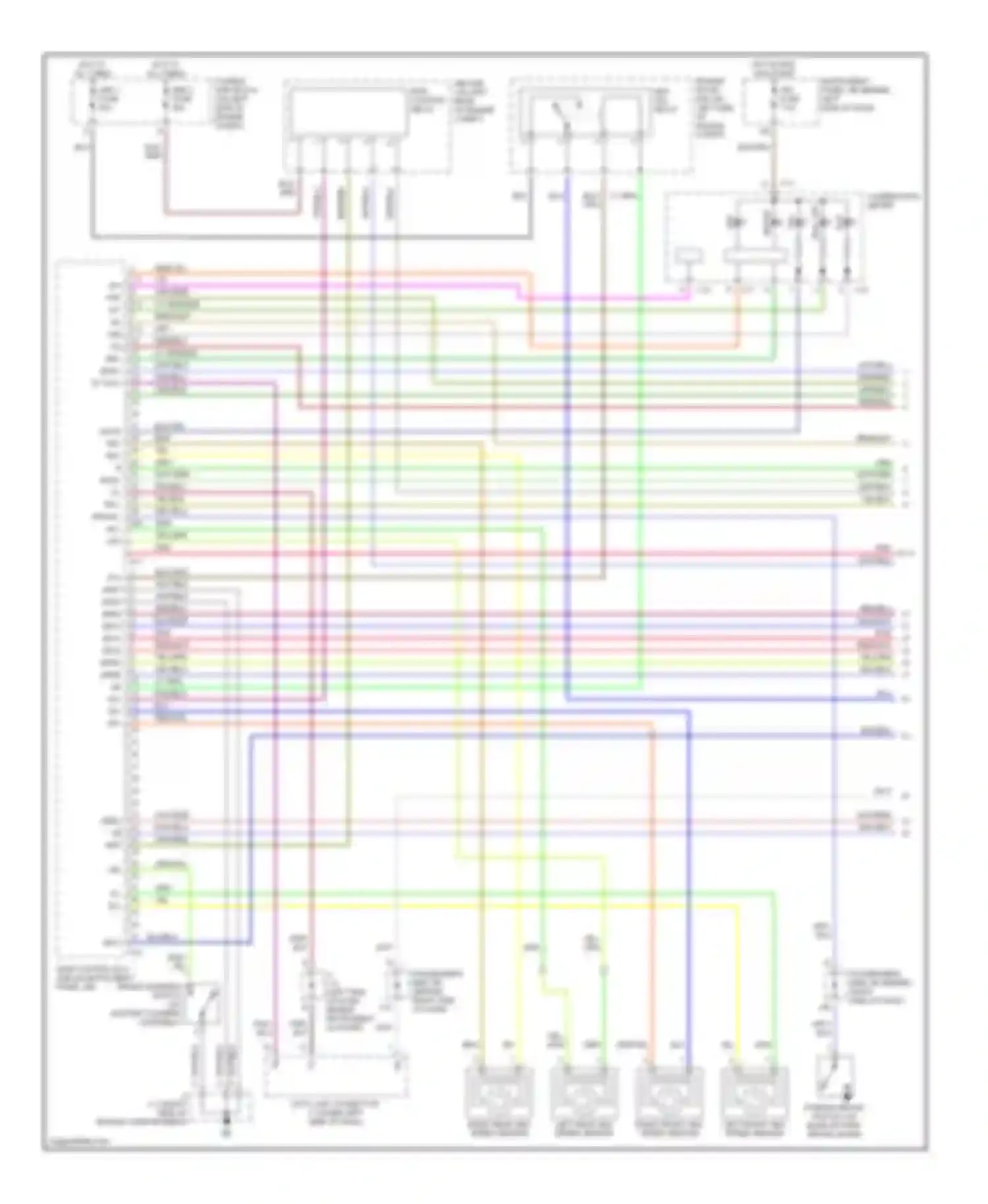 Highlander Toyota I (2001-2003): Anti-lock brake circuits, with vsc (1 of 3)