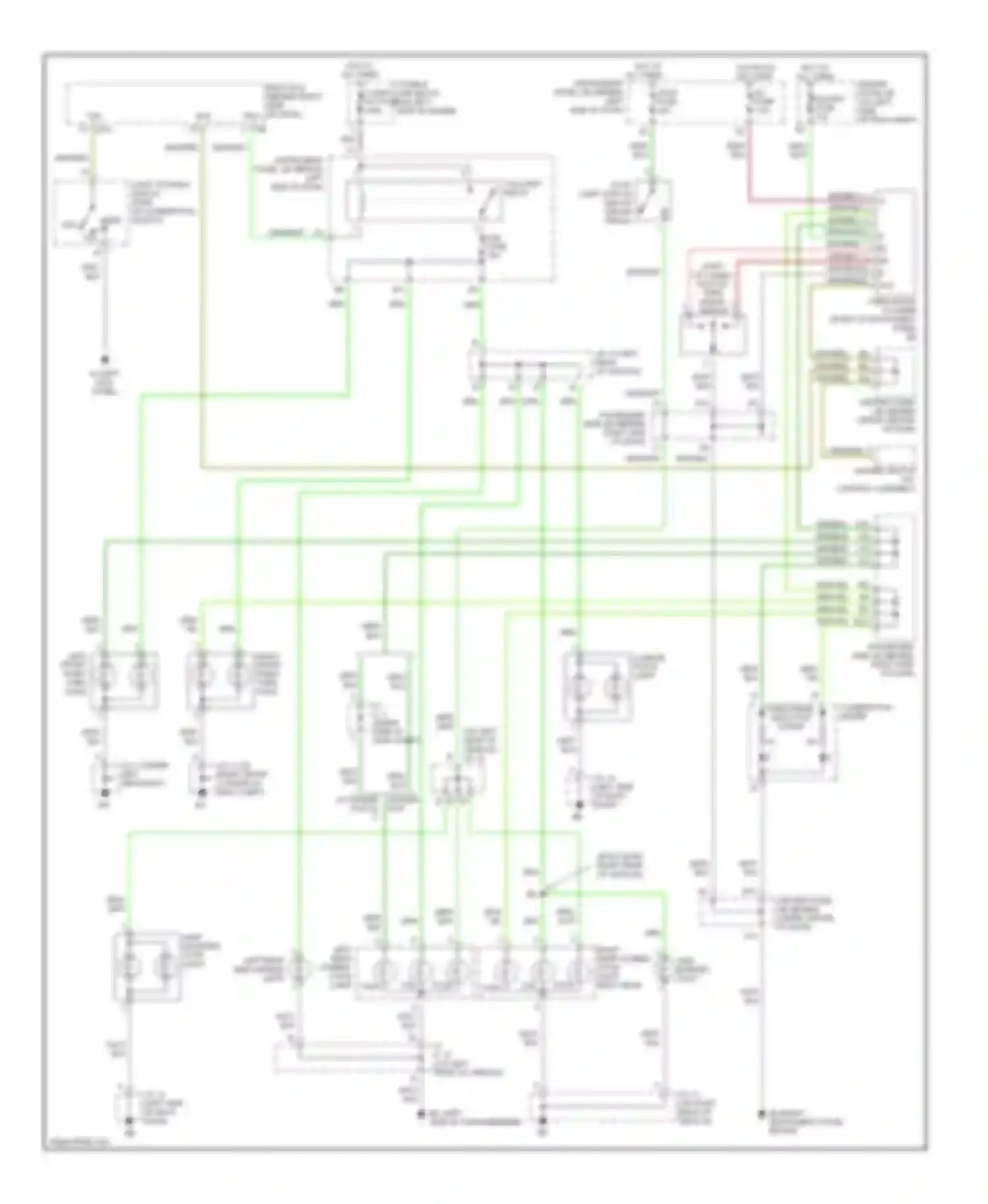 Highlander Toyota I (2001-2003): Exterior lamps circuit
