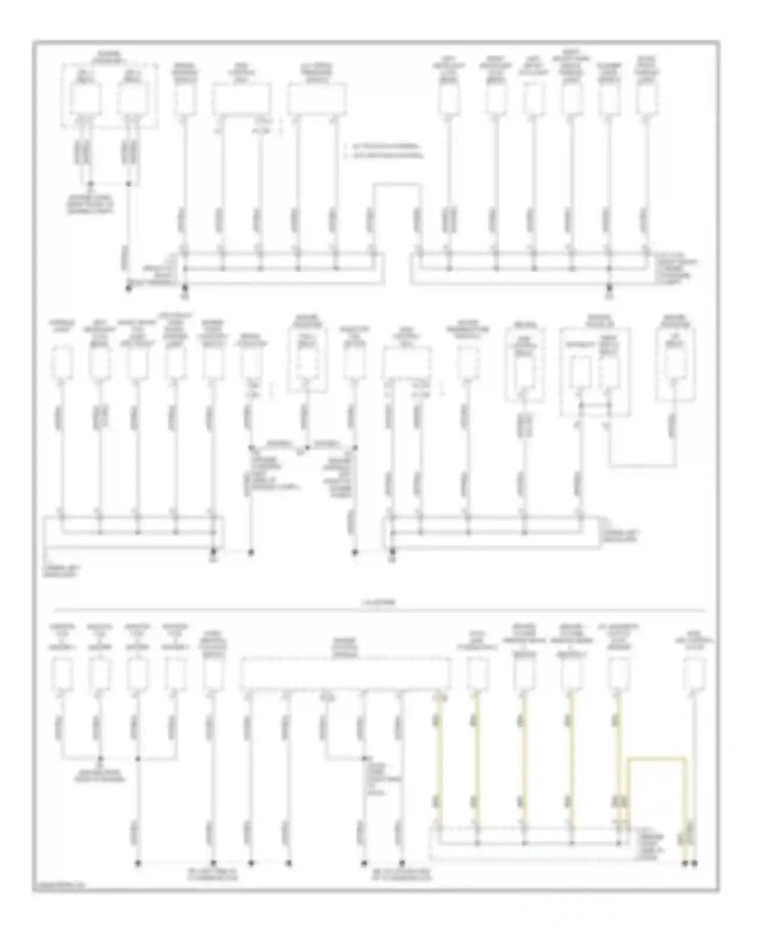 Highlander Toyota I (2001-2003): Ground distribution circuit (1 of 4)