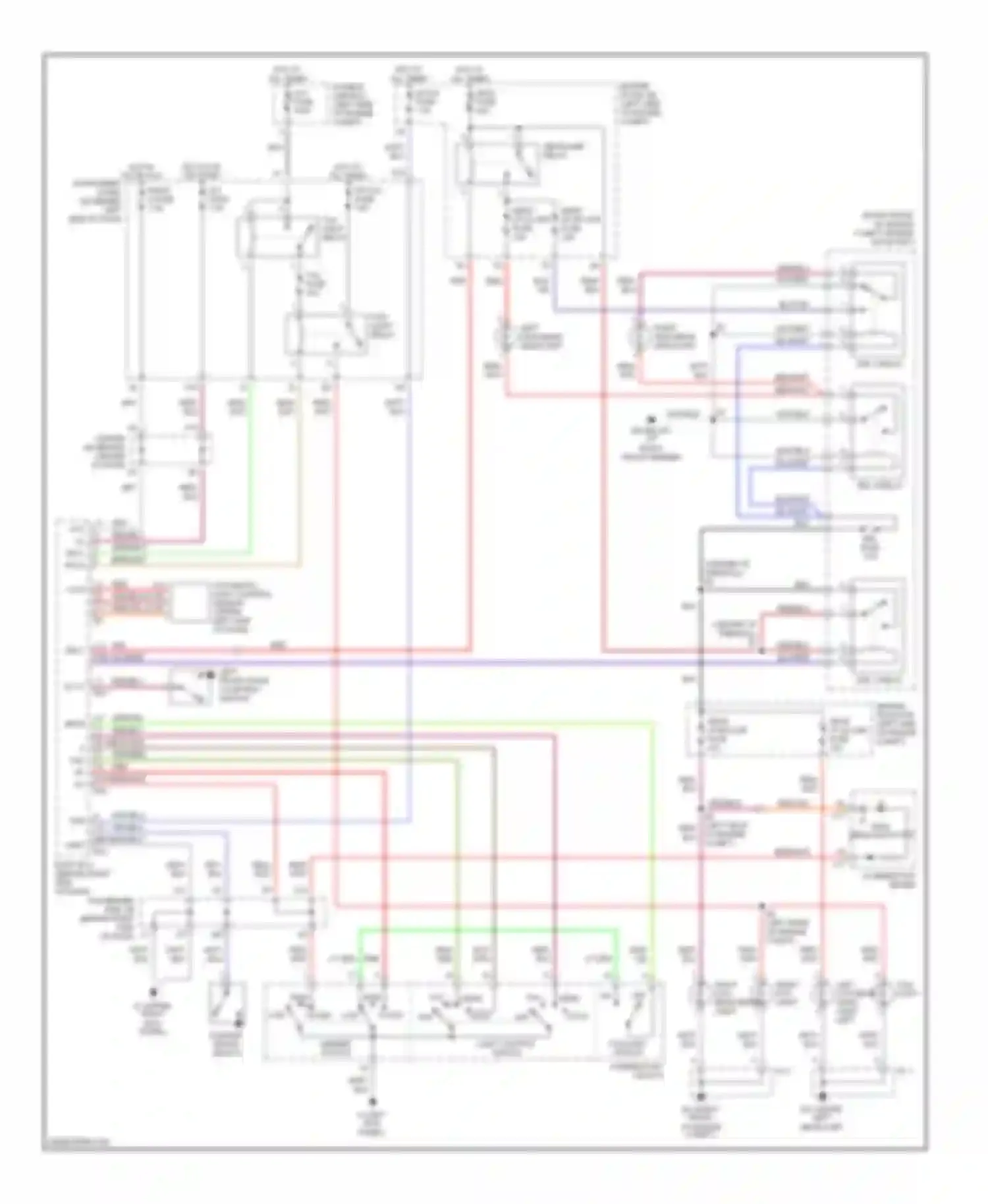 Highlander Toyota I (2001-2003): Headlight circuit, with drl