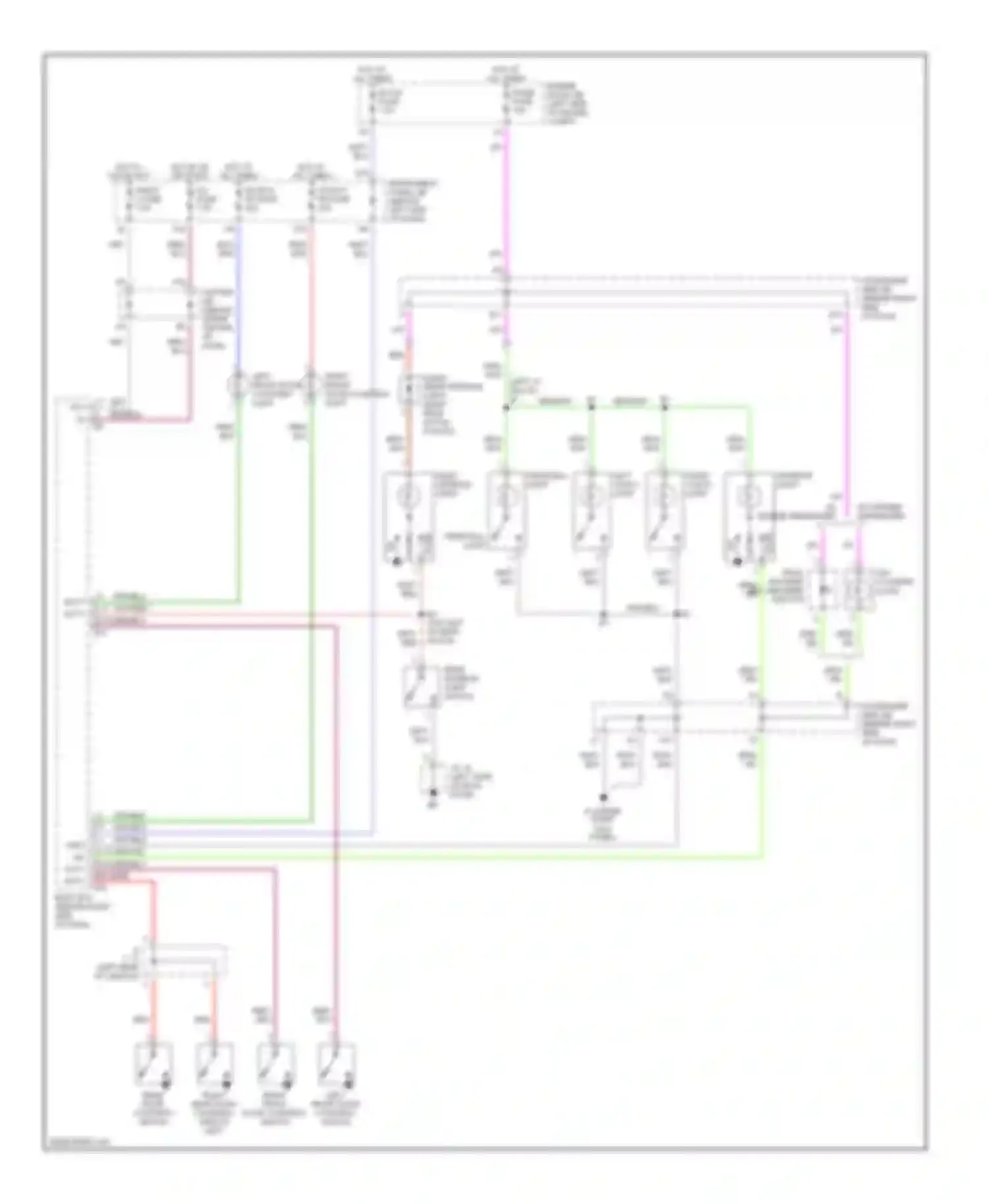 Highlander Toyota I (2001-2003): Courtesy lamps circuit