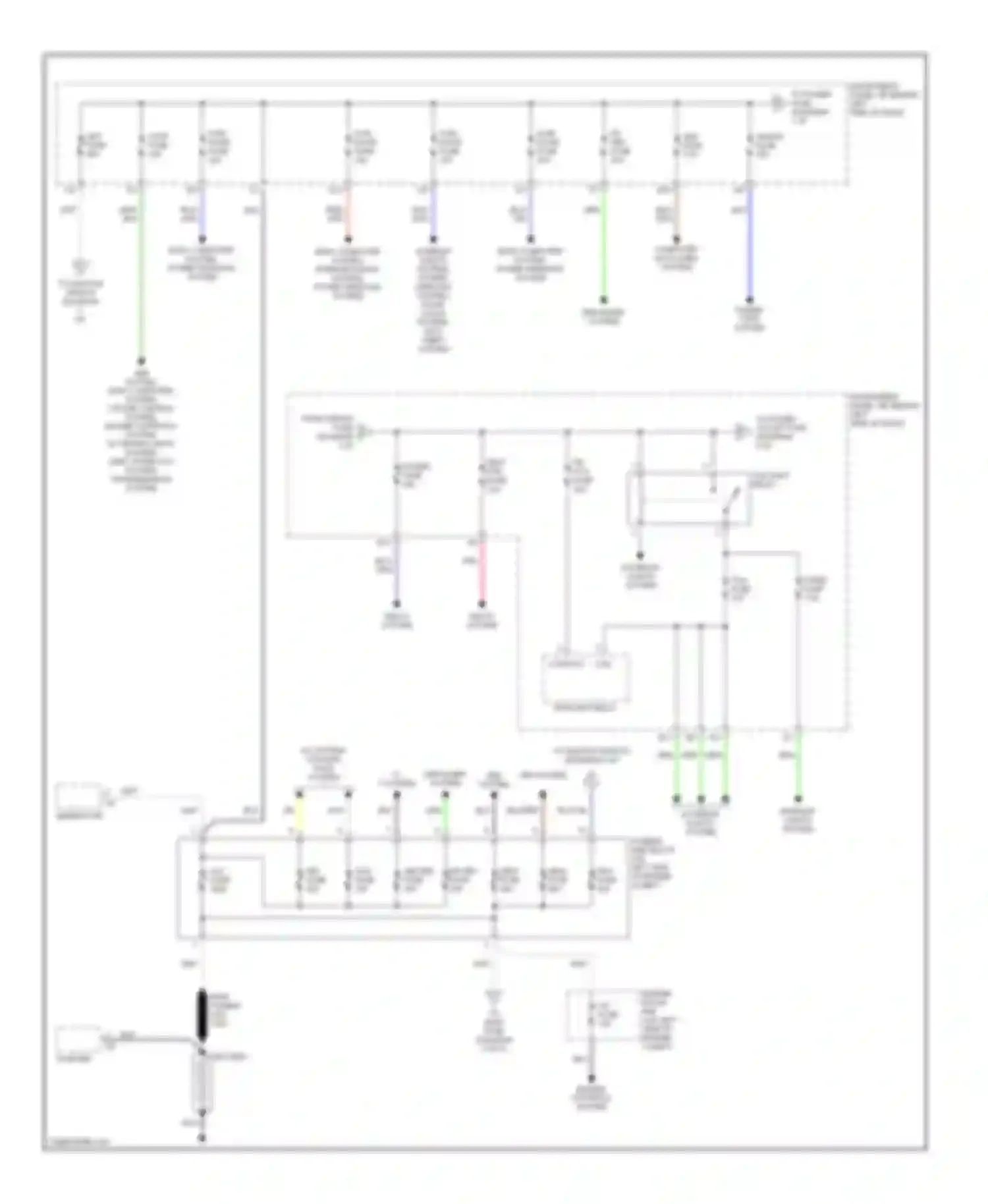 Highlander Toyota I (2001-2003): Power distribution circuit (1 of 4)