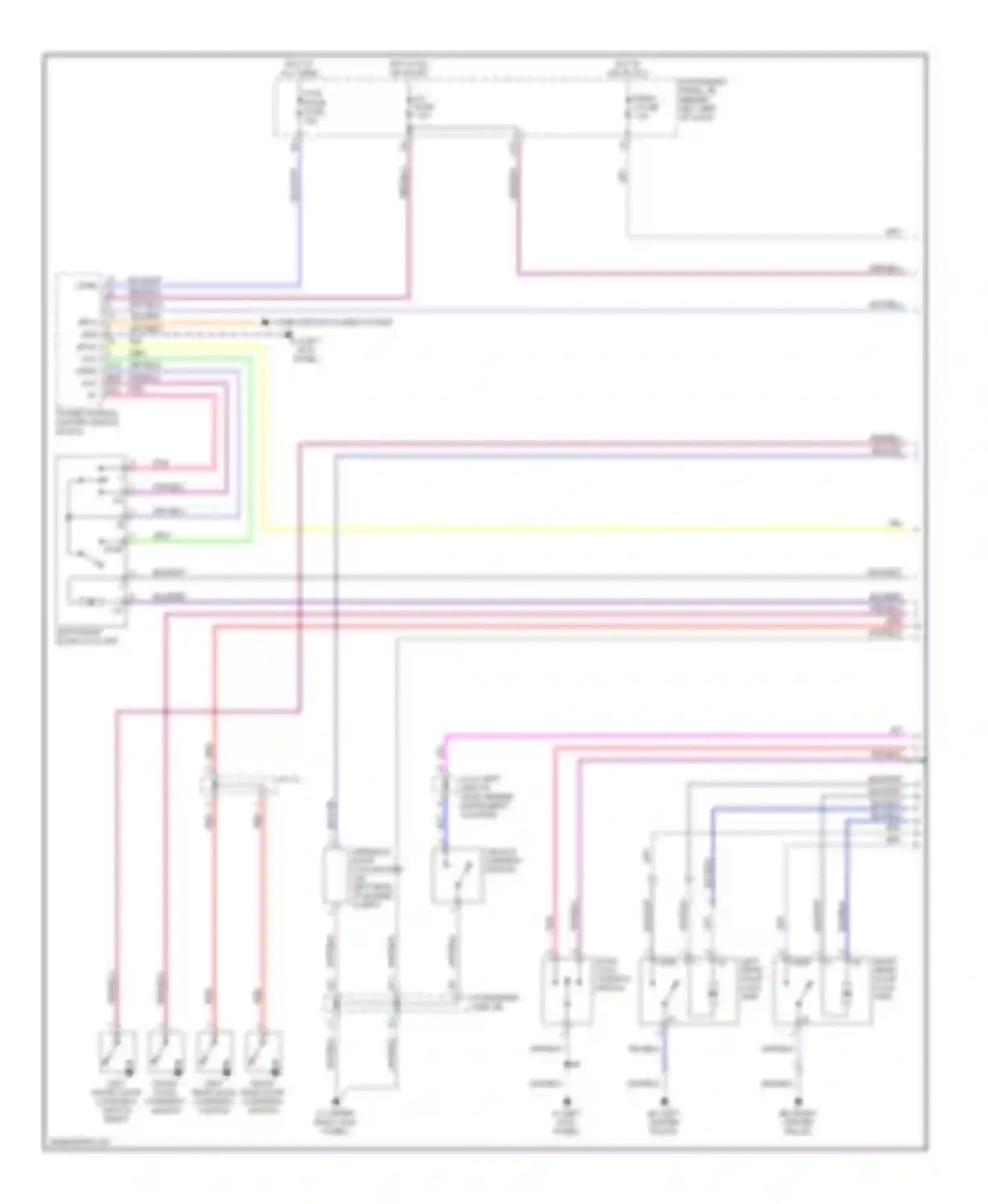 Highlander Toyota I (2001-2003): Power door lock circuit, with keyless entry (1 of 2)