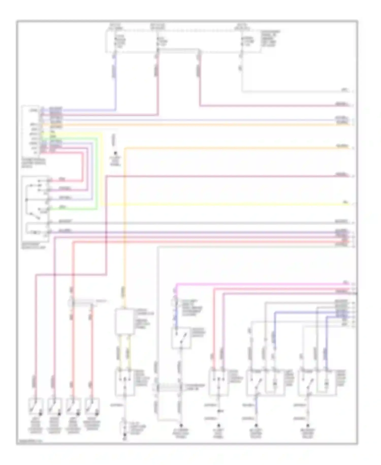 Highlander Toyota I (2001-2003): Power door lock circuit, without keyless entry (1 of 2)