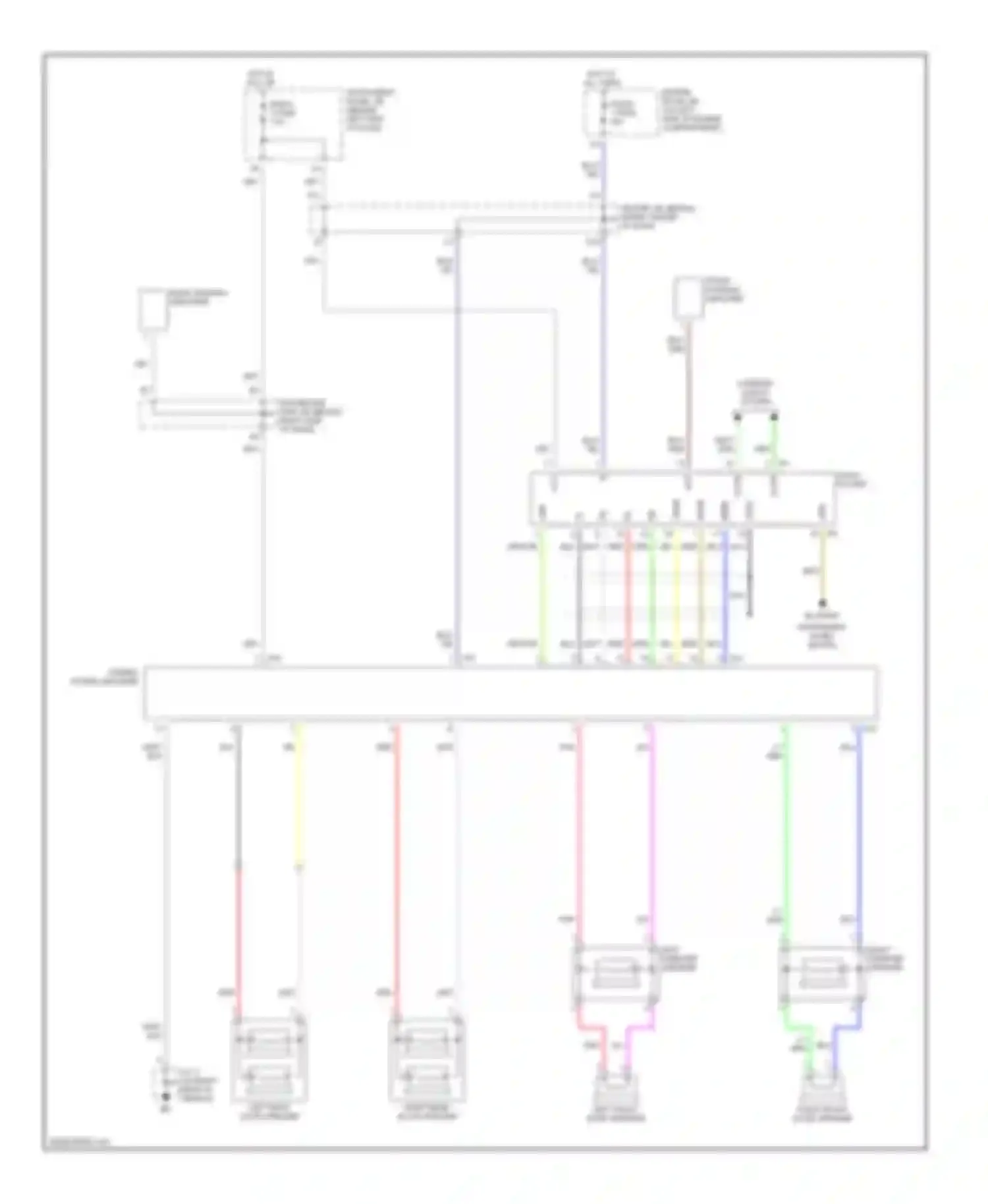 Highlander Toyota I (2001-2003): Radio circuits, 8 speaker system