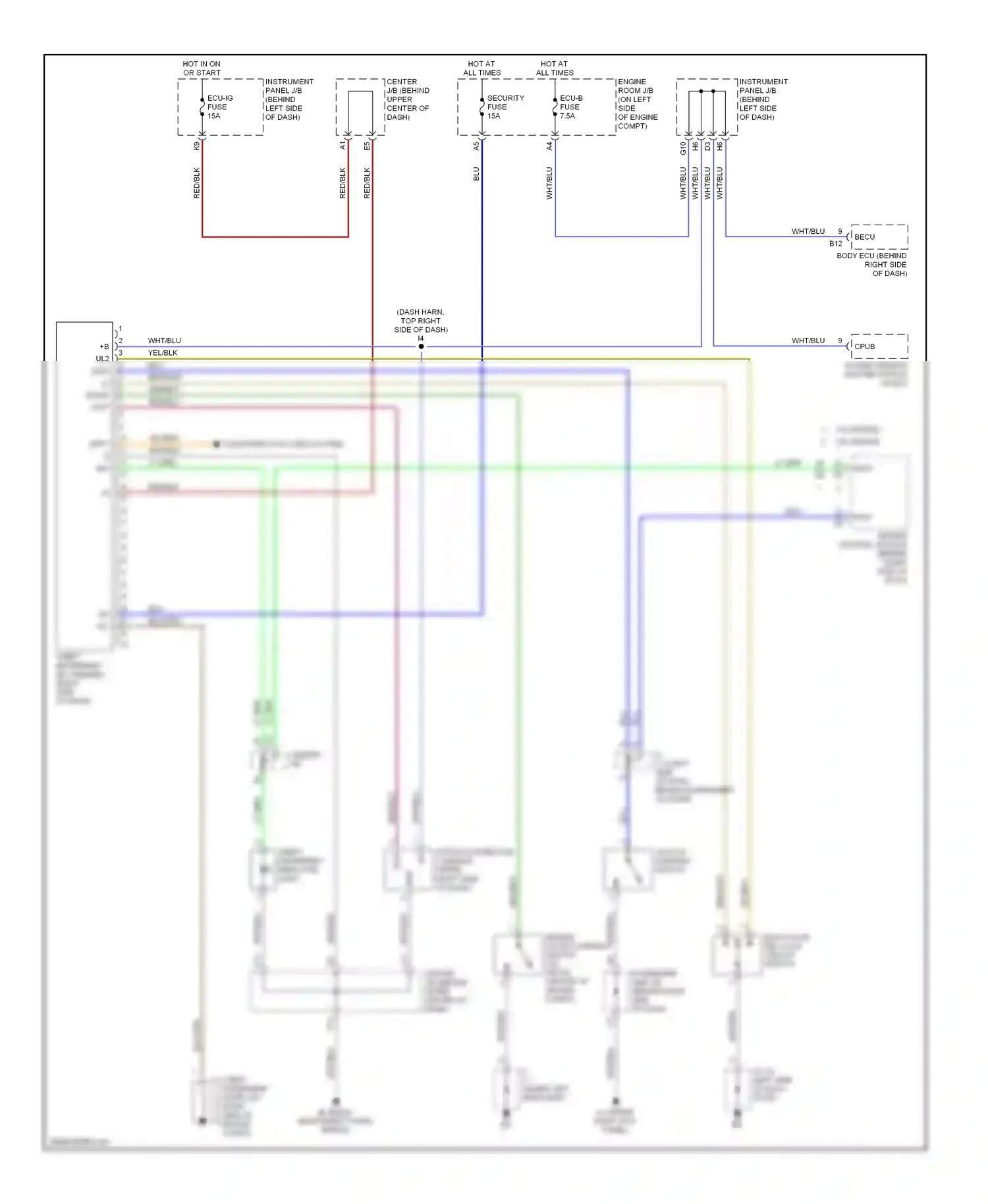 Toyota Highlander I (2001-2003) computer data lines system wiring diagram  (1 of 9)
