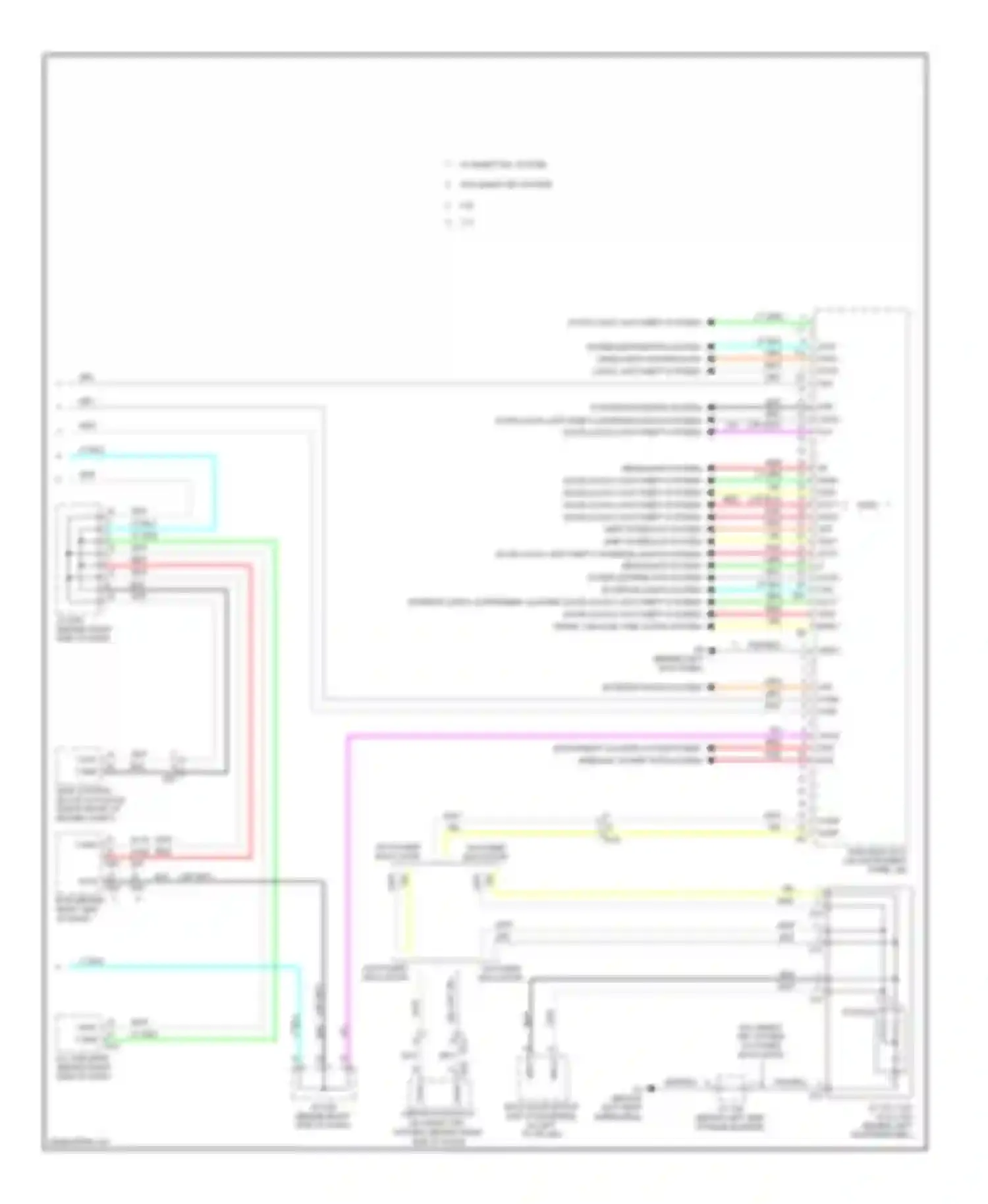 Highlander Toyota II facelift (2010-2013): Body control modules circuit, except hybrid (2 of 2)
