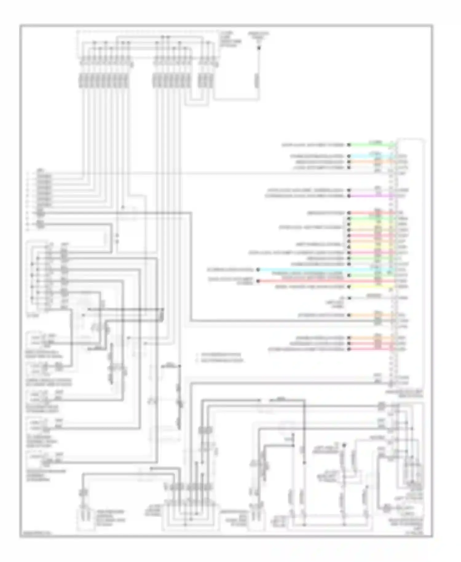 Highlander Toyota II facelift (2010-2013): Body control modules circuit, hybrid (2 of 2)