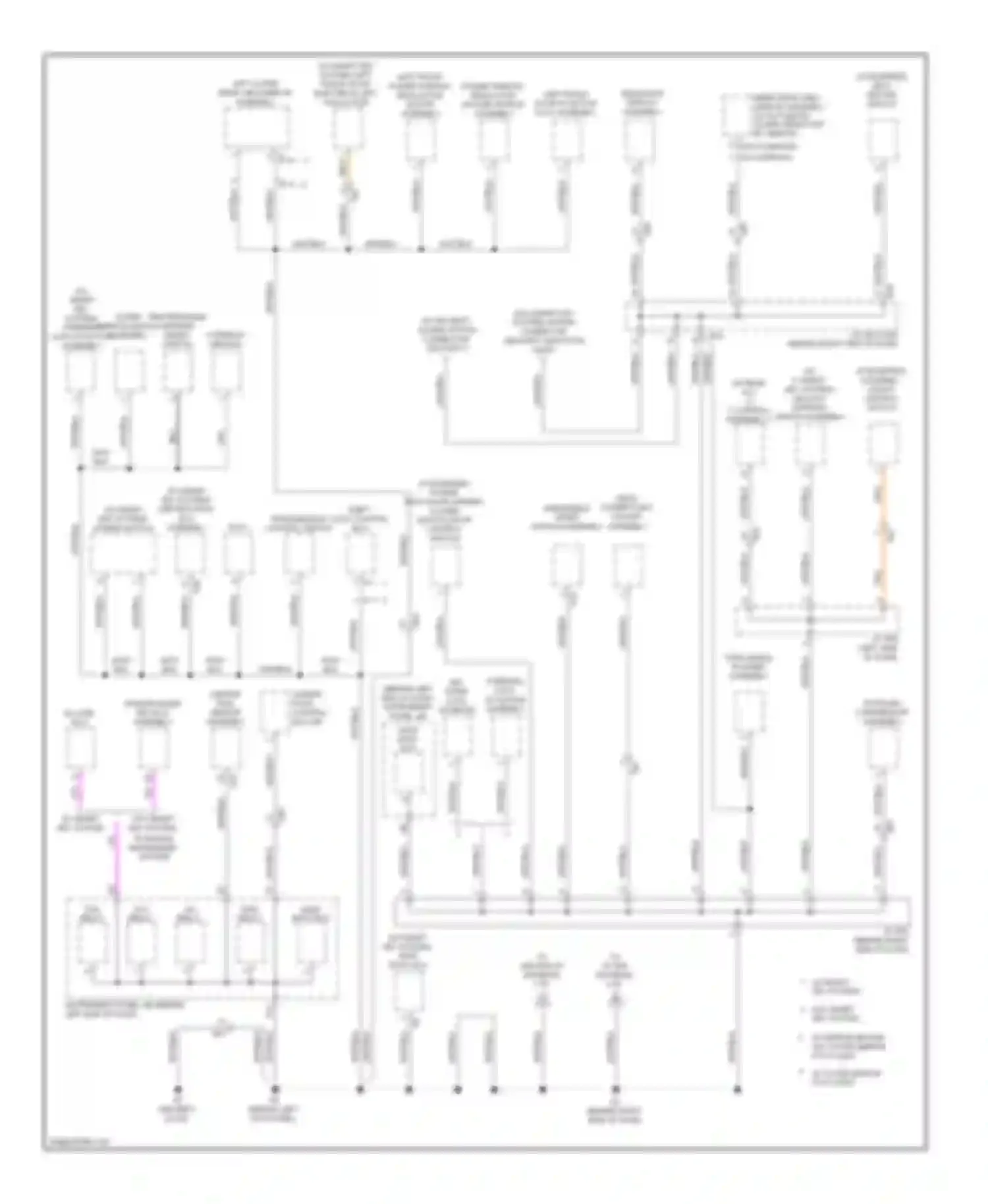 Highlander Toyota II facelift (2010-2013): Ground distribution circuit, except hybrid (2 of 5)