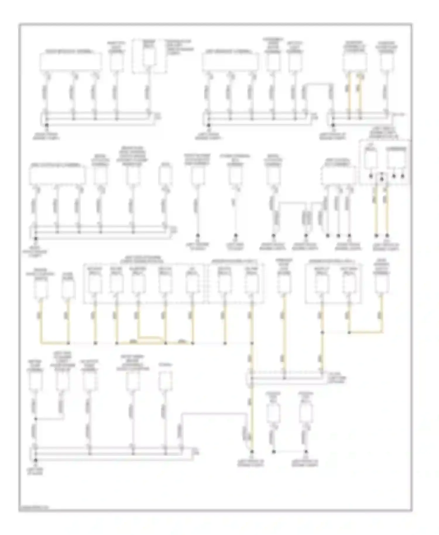 Highlander Toyota II facelift (2010-2013): Ground distribution circuit, hybrid (1 of 6)