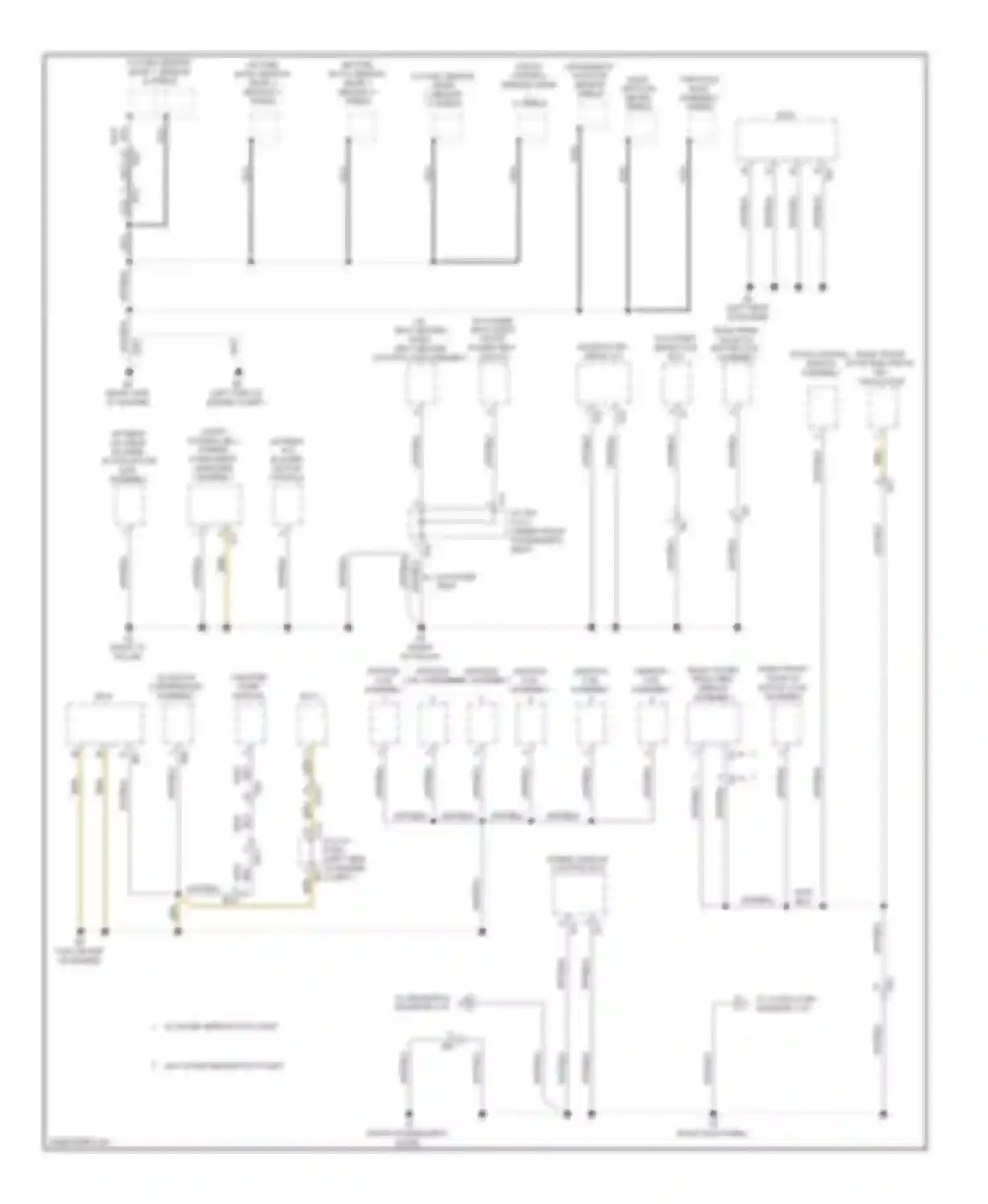 Highlander Toyota II facelift (2010-2013): Ground distribution circuit, hybrid (2 of 6)