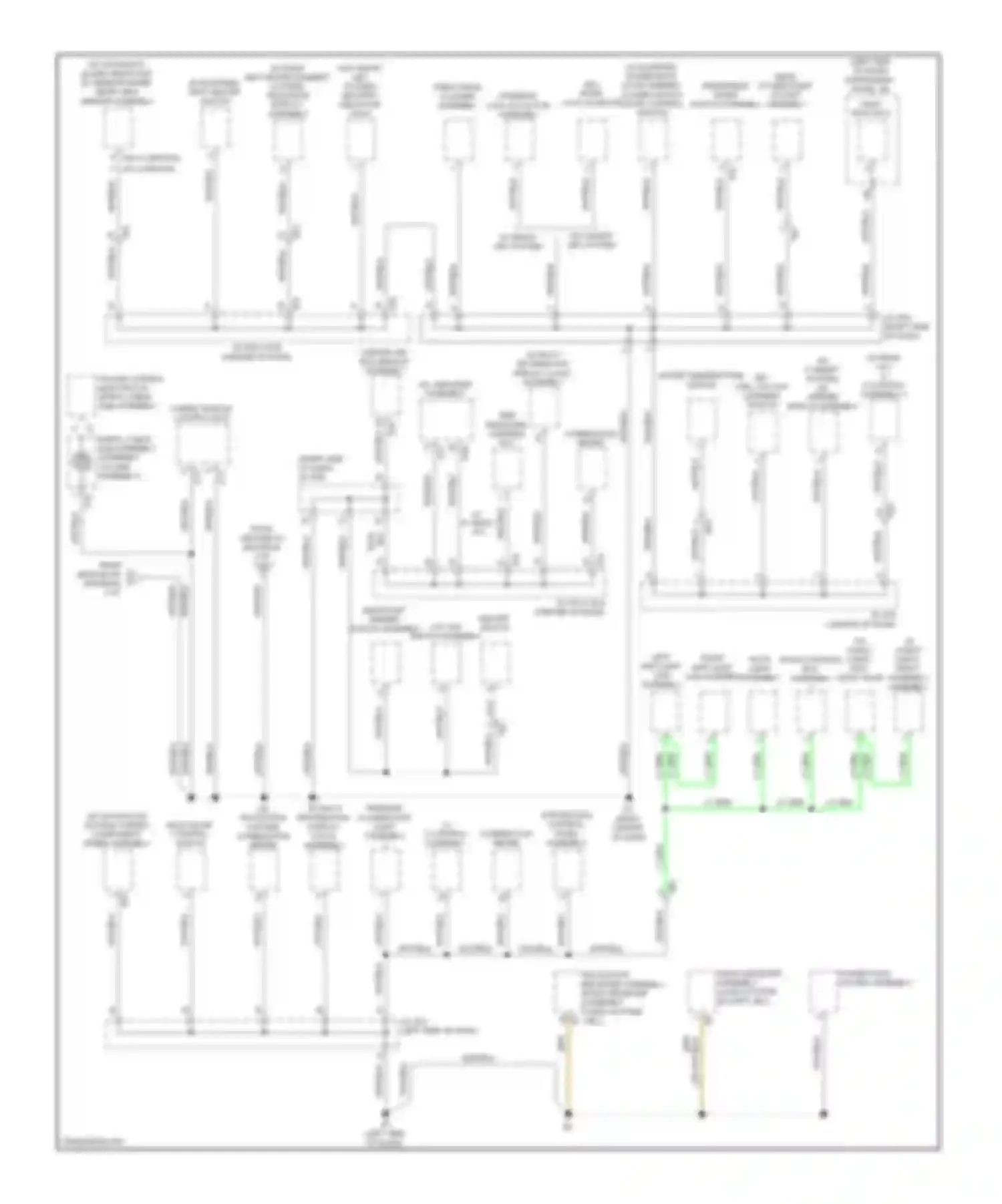 Highlander Toyota II facelift (2010-2013): Ground distribution circuit, hybrid (4 of 6)