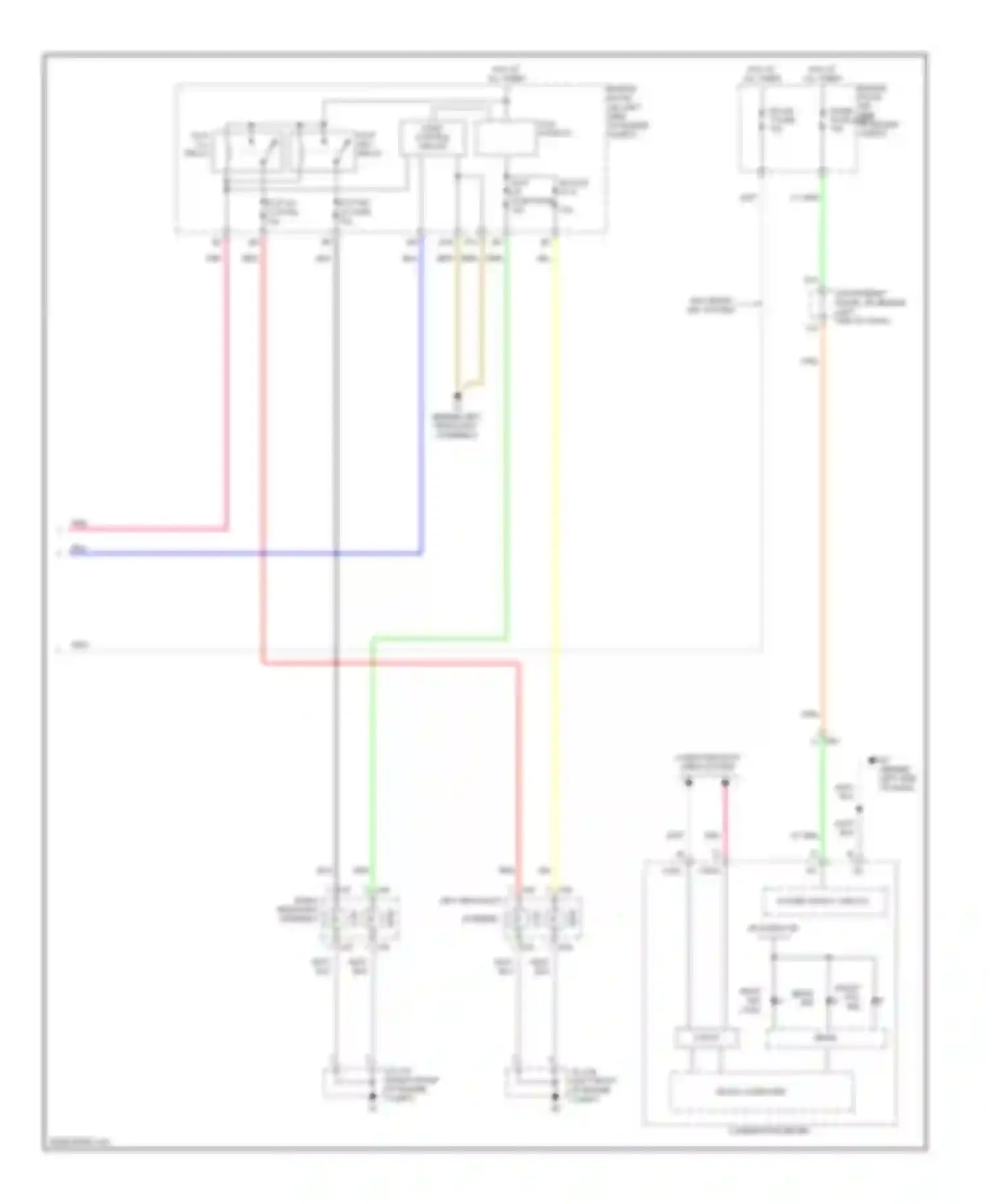 Highlander Toyota II facelift (2010-2013): Headlights circuit, except hybrid (2 of 2)