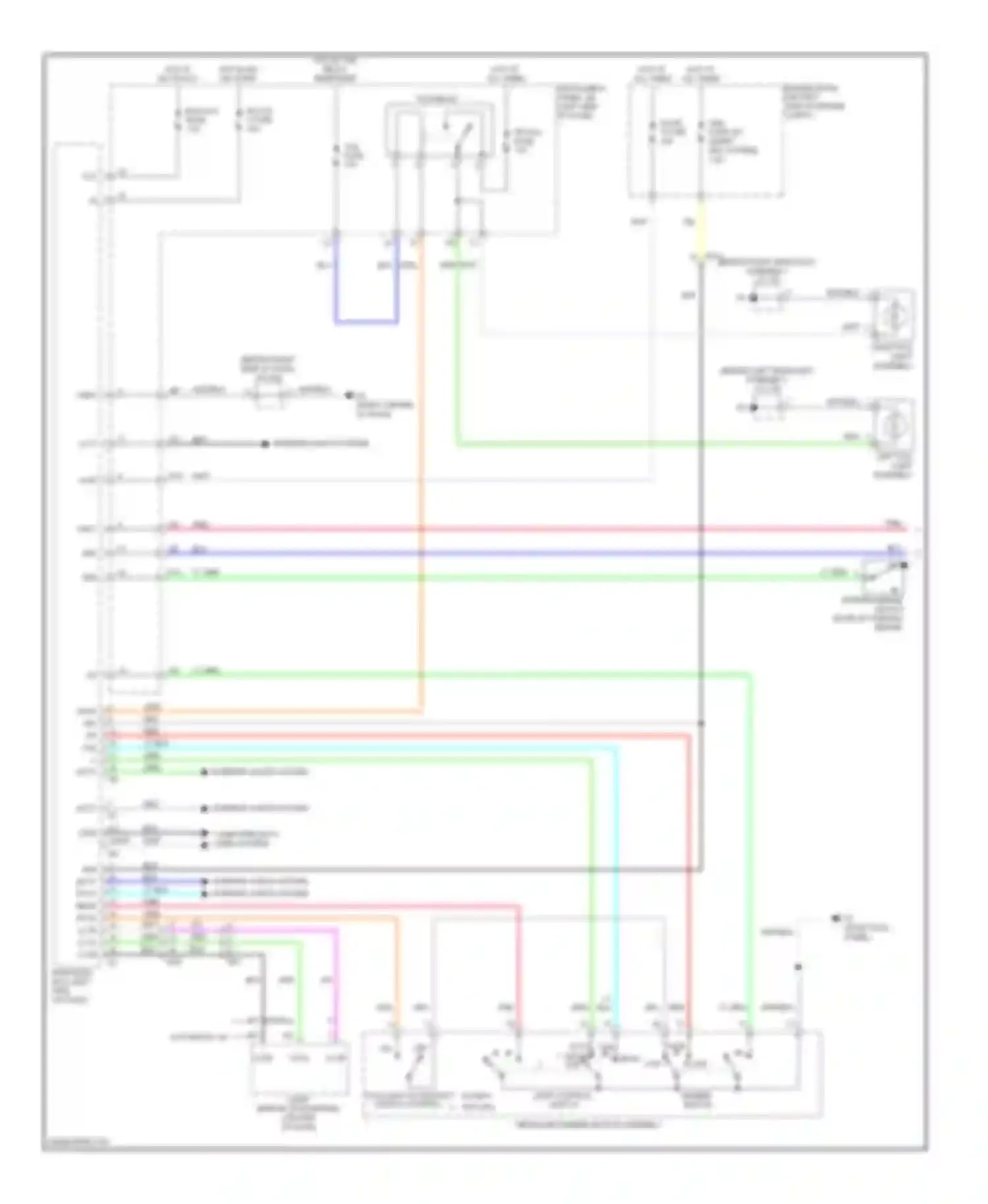 Highlander Toyota II facelift (2010-2013): Headlights circuit, hybrid (1 of 2)