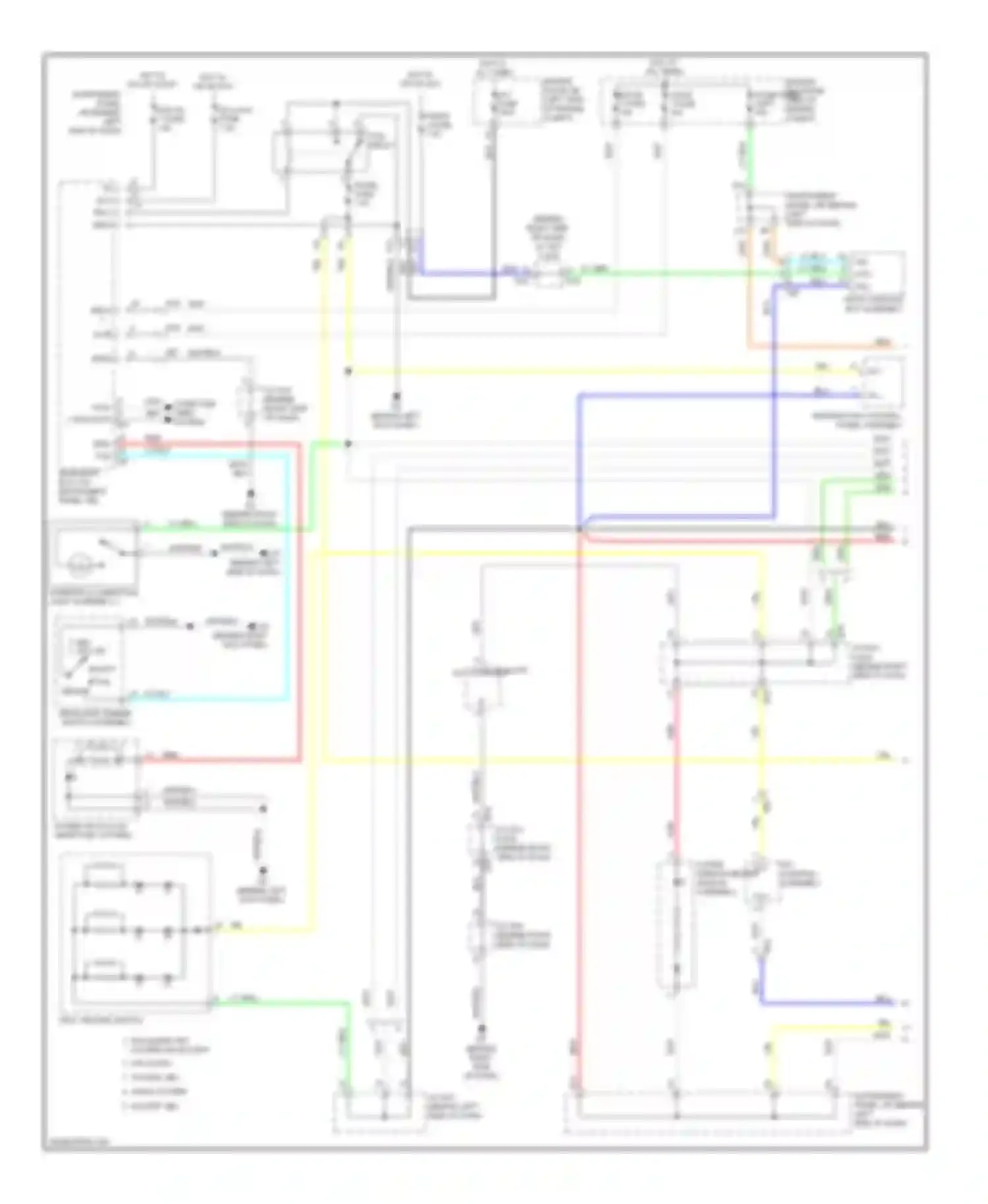 Highlander Toyota II facelift (2010-2013): Instrument illumination circuit, except hybrid (1 of 2)