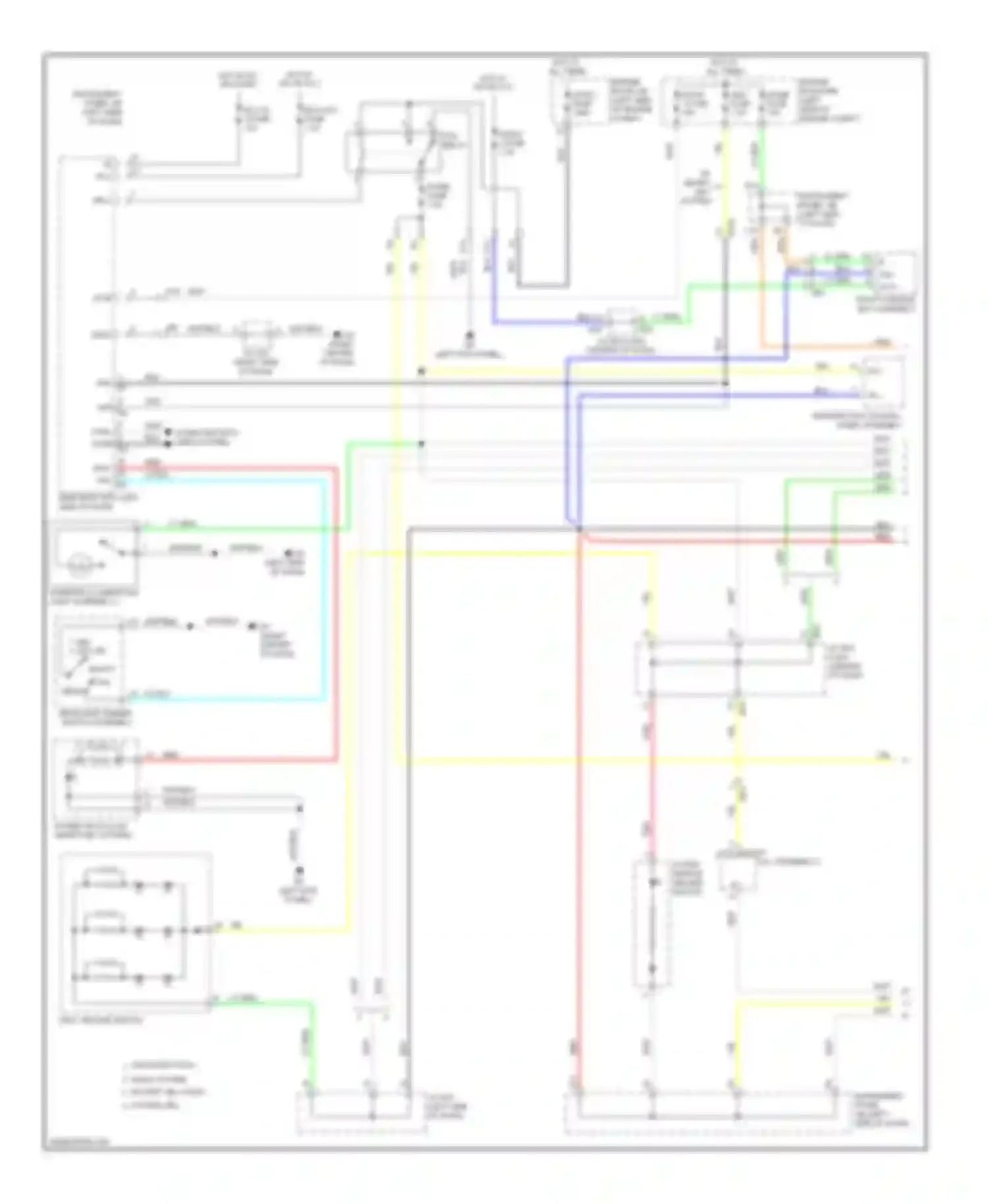 Highlander Toyota II facelift (2010-2013): Instrument illumination circuit, hybrid (1 of 2)