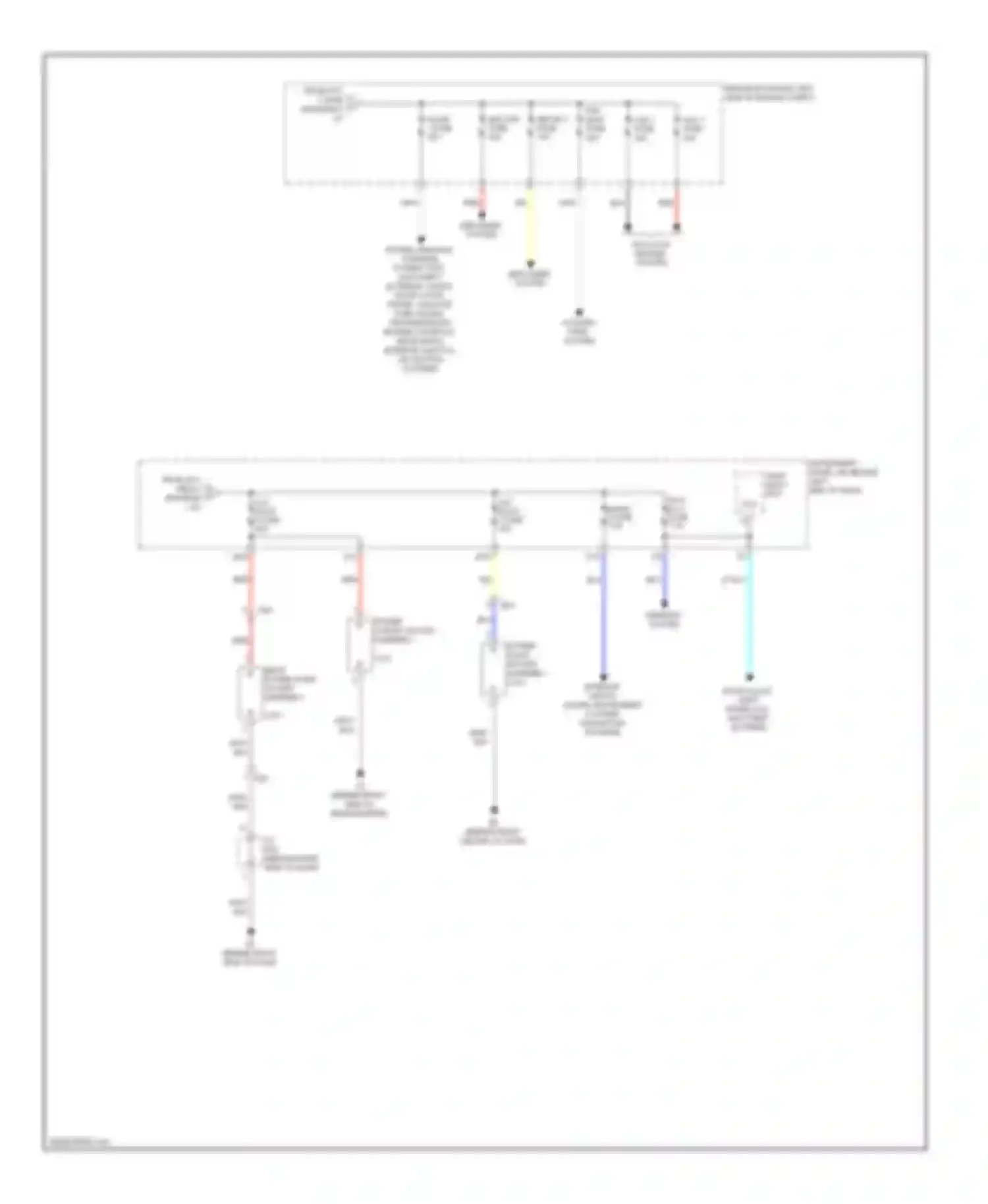 Highlander Toyota II facelift (2010-2013): Power distribution circuit, except hybrid (3 of 3)