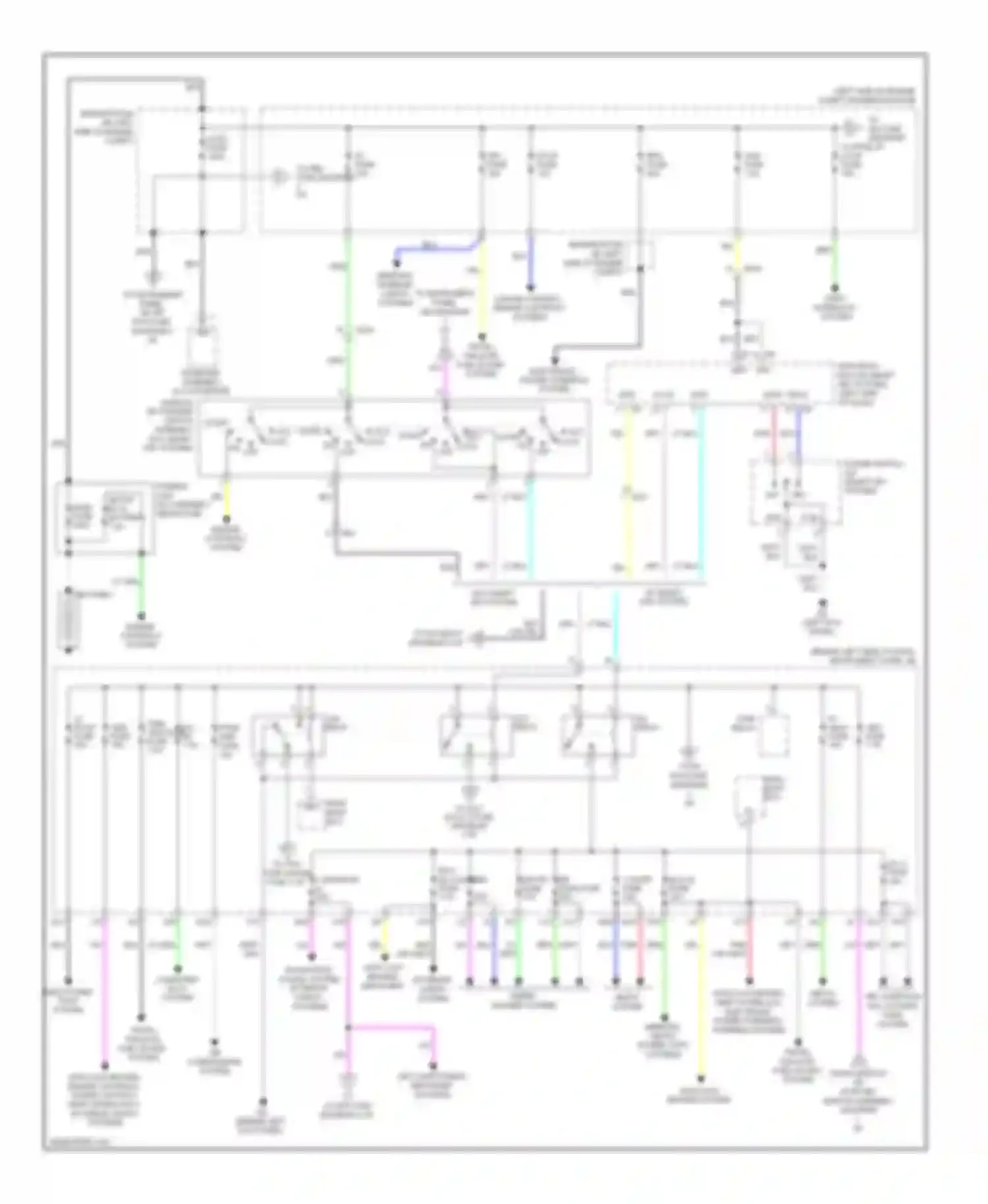Highlander Toyota II facelift (2010-2013): Power distribution circuit, hybrid (1 of 4)