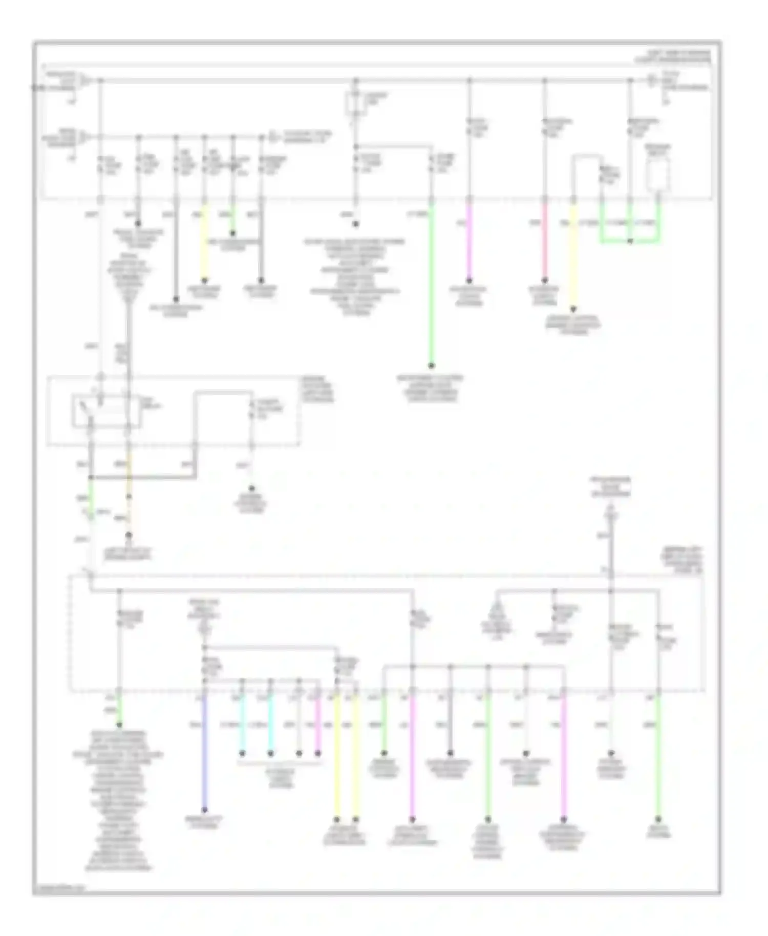 Highlander Toyota II facelift (2010-2013): Power distribution circuit, hybrid (2 of 4)