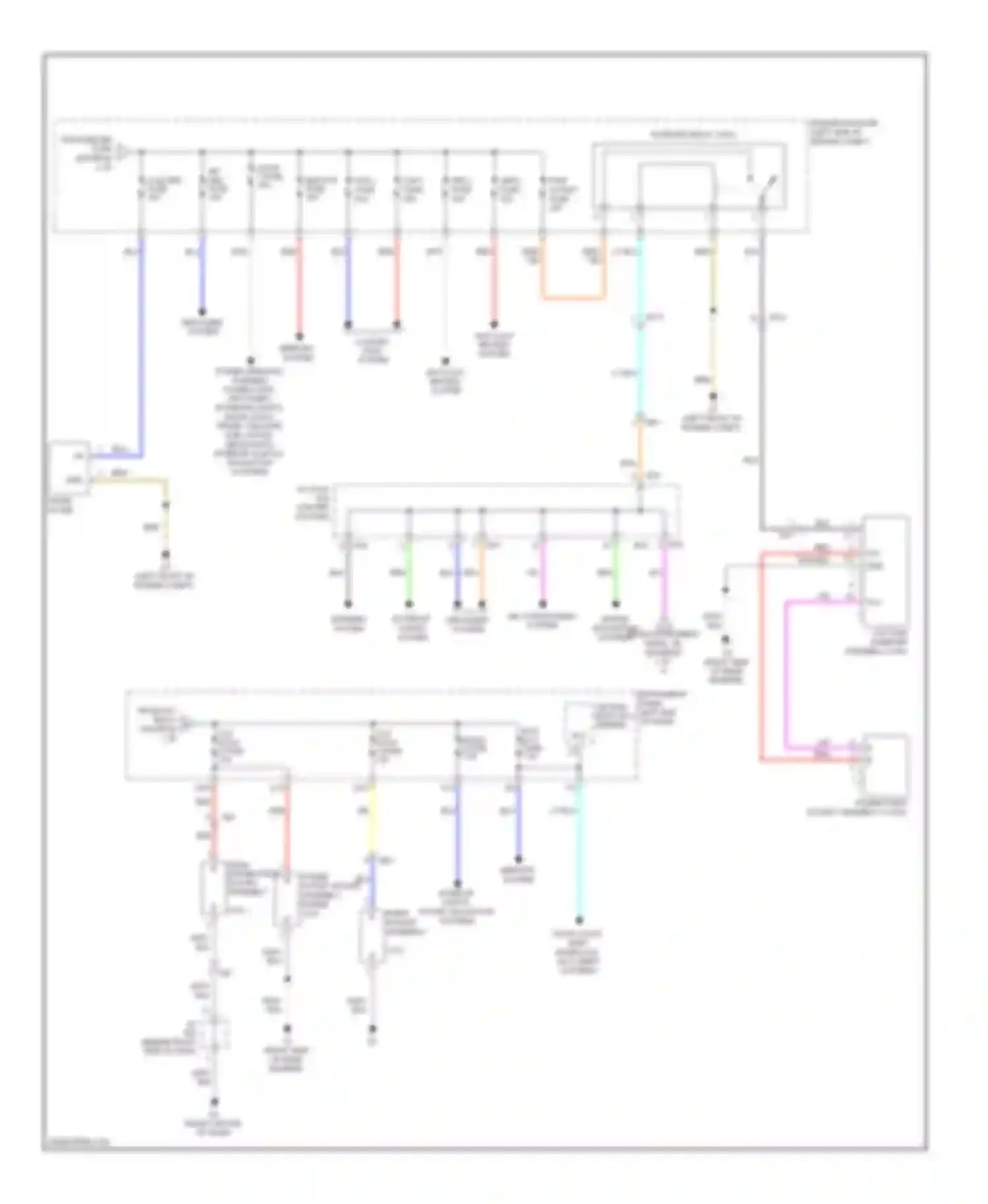Highlander Toyota II facelift (2010-2013): Power distribution circuit, hybrid (3 of 4)