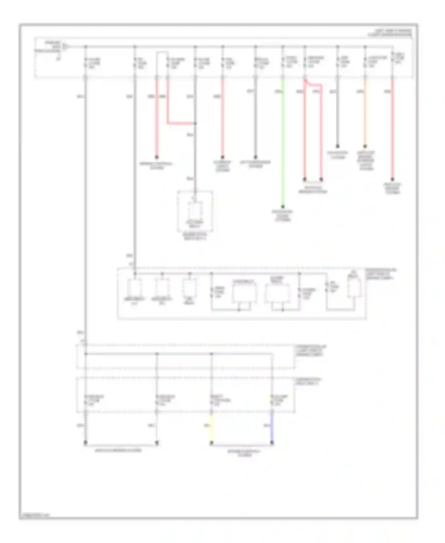 Highlander Toyota II facelift (2010-2013): Power distribution circuit, hybrid (4 of 4)