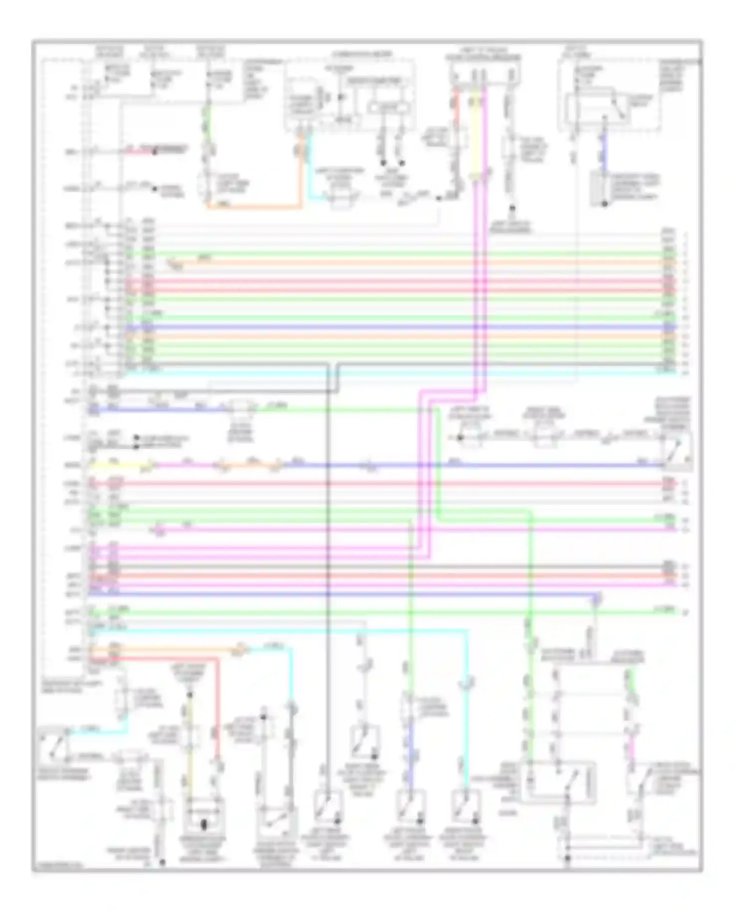 Highlander Toyota II facelift (2010-2013): Power door locks circuit, hybrid without smart key system (1 of 2)