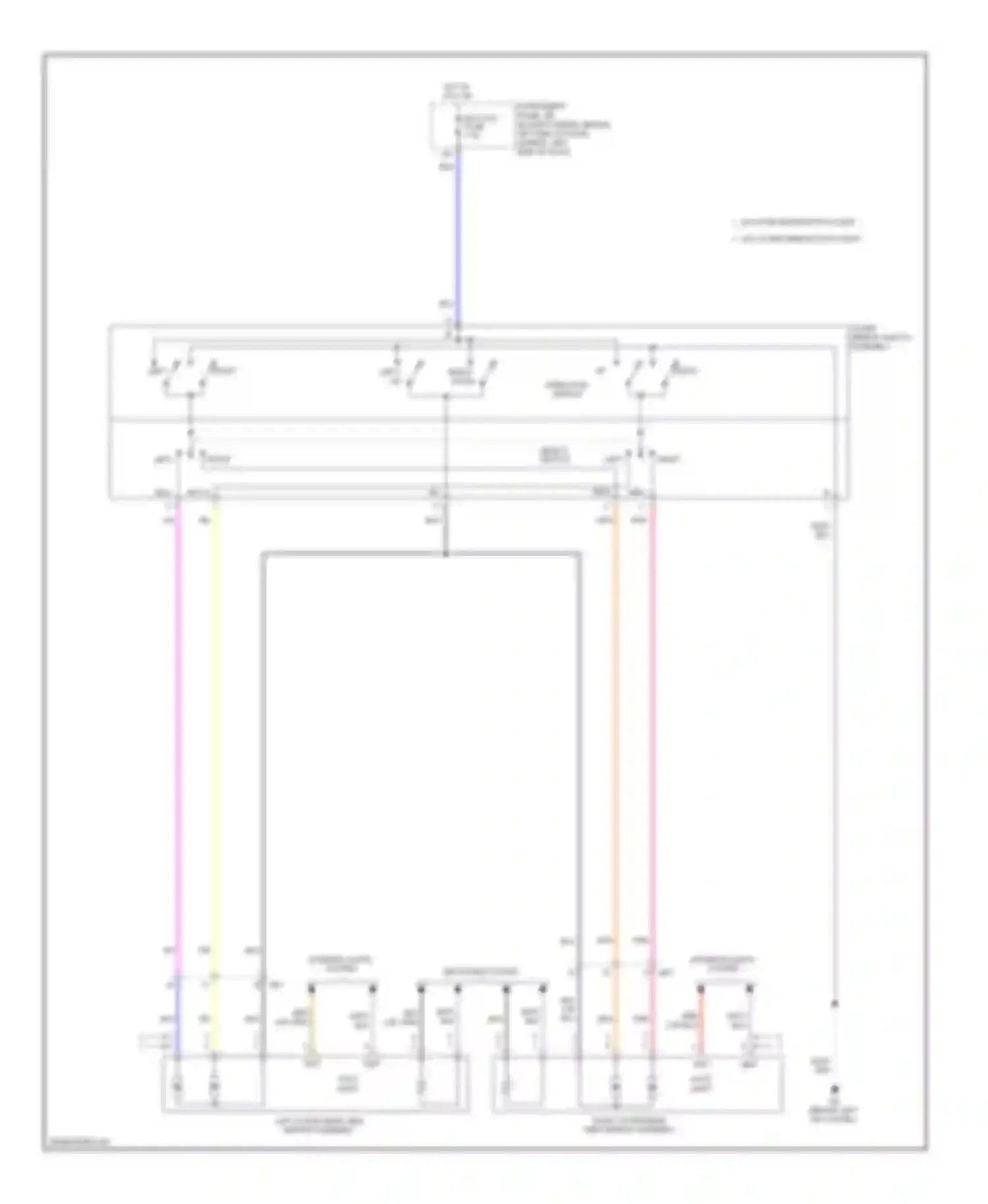 Highlander Toyota II facelift (2010-2013): Power mirrors circuit