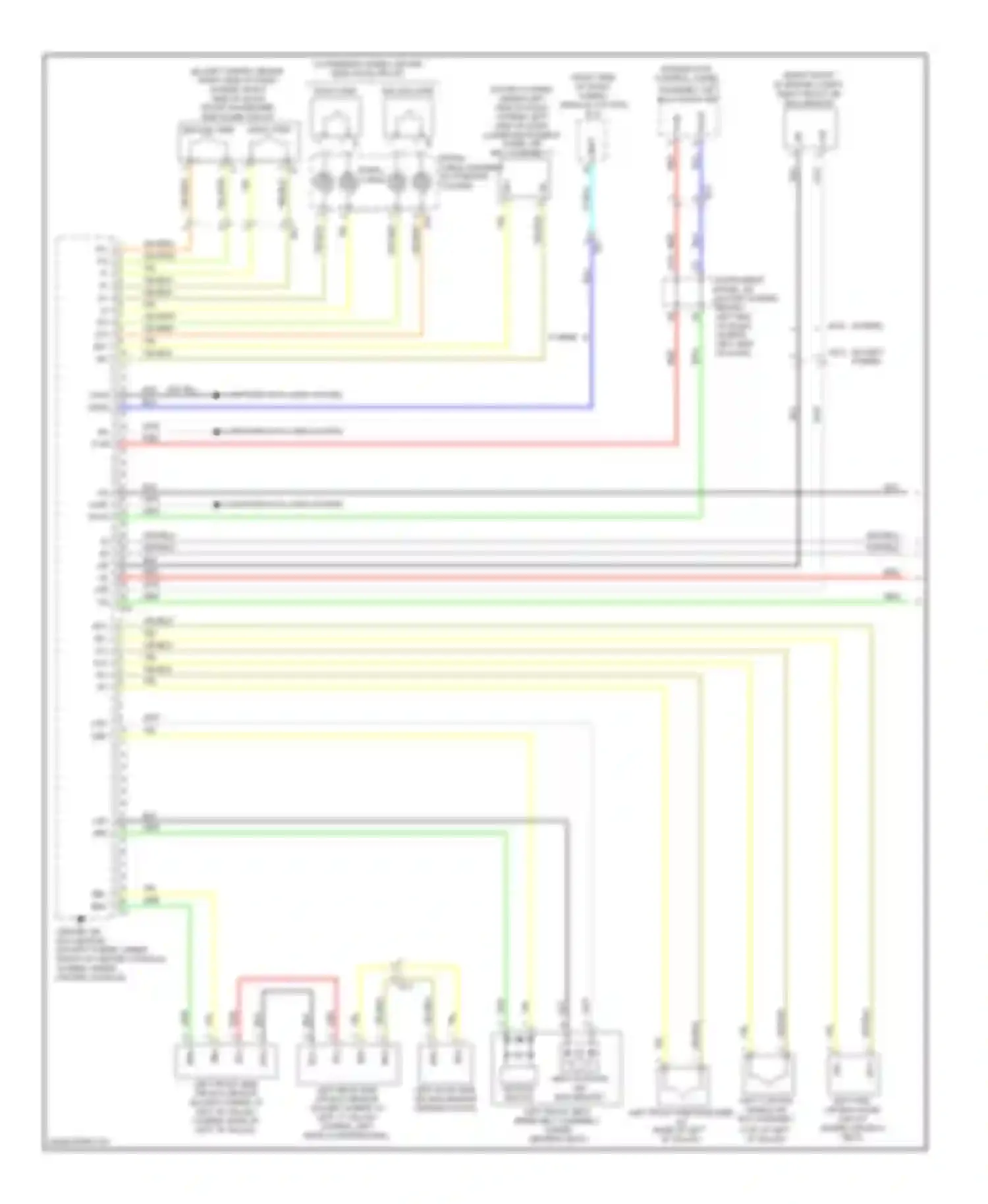 Highlander Toyota II facelift (2010-2013): Supplemental restraints circuit (1 of 3)